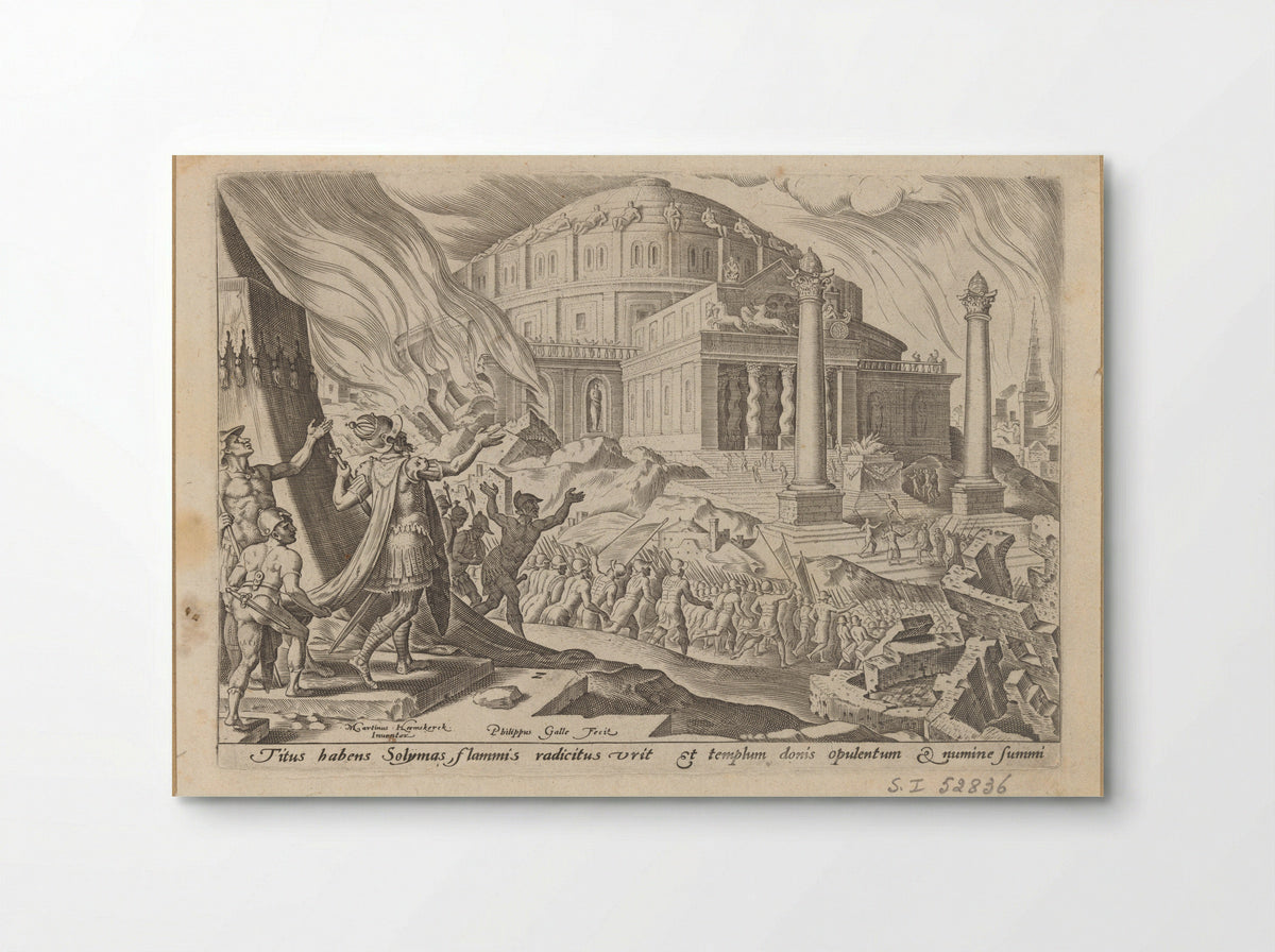 The Destruction of Jerusalem by Emperor Titus - Philips Galle - Poster