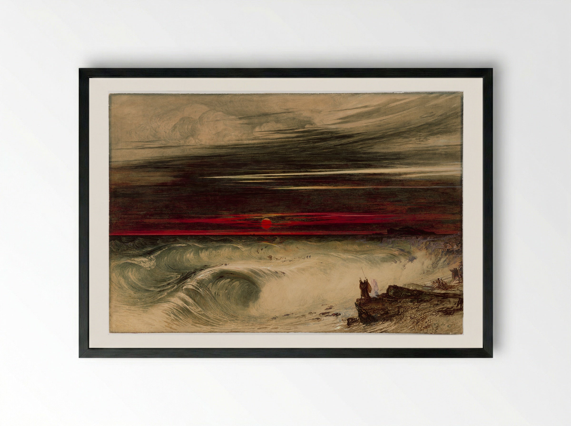 The Destruction of the Pharaoh's Host - John Martin - Framed Print Black