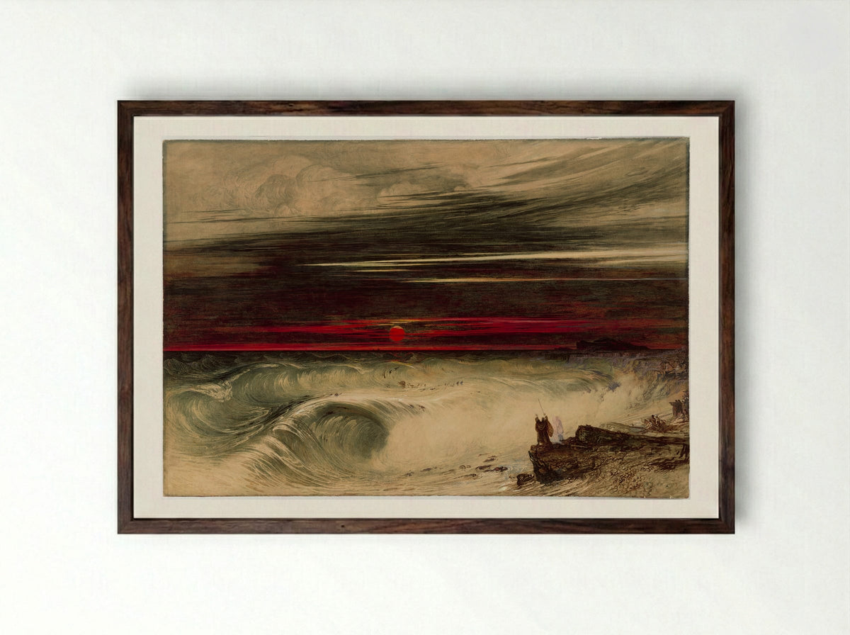The Destruction of the Pharaoh's Host - John Martin - Framed Print Dark Wood
