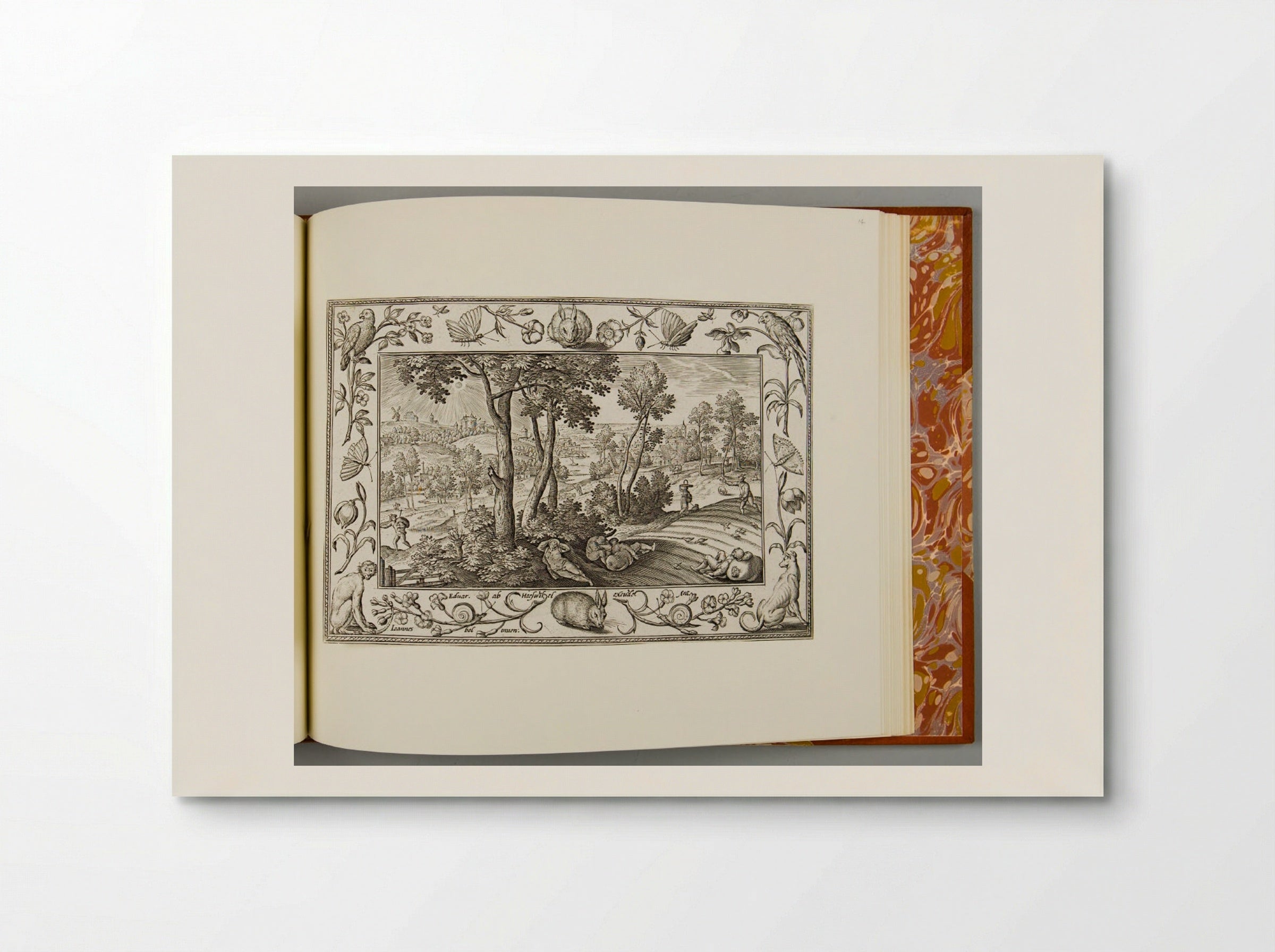 The Devil Sowing the Tares, with Rabbit, Monkey, Greyhound, and Parrot - Adriaen Collaert - Poster