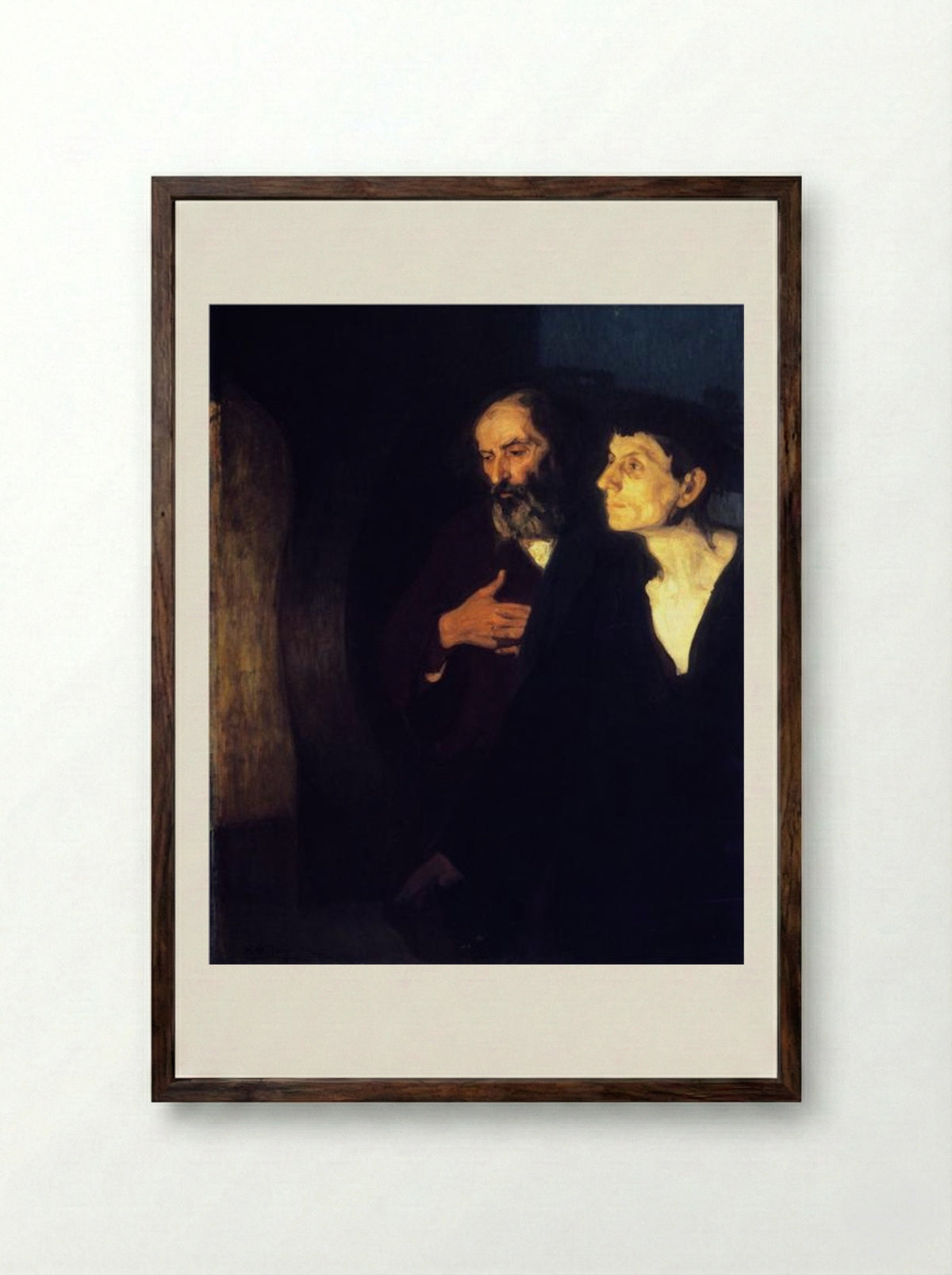 The Disciples See the Resurrection Morning - Henry Ossawa Tanner - Framed Print Dark Wood