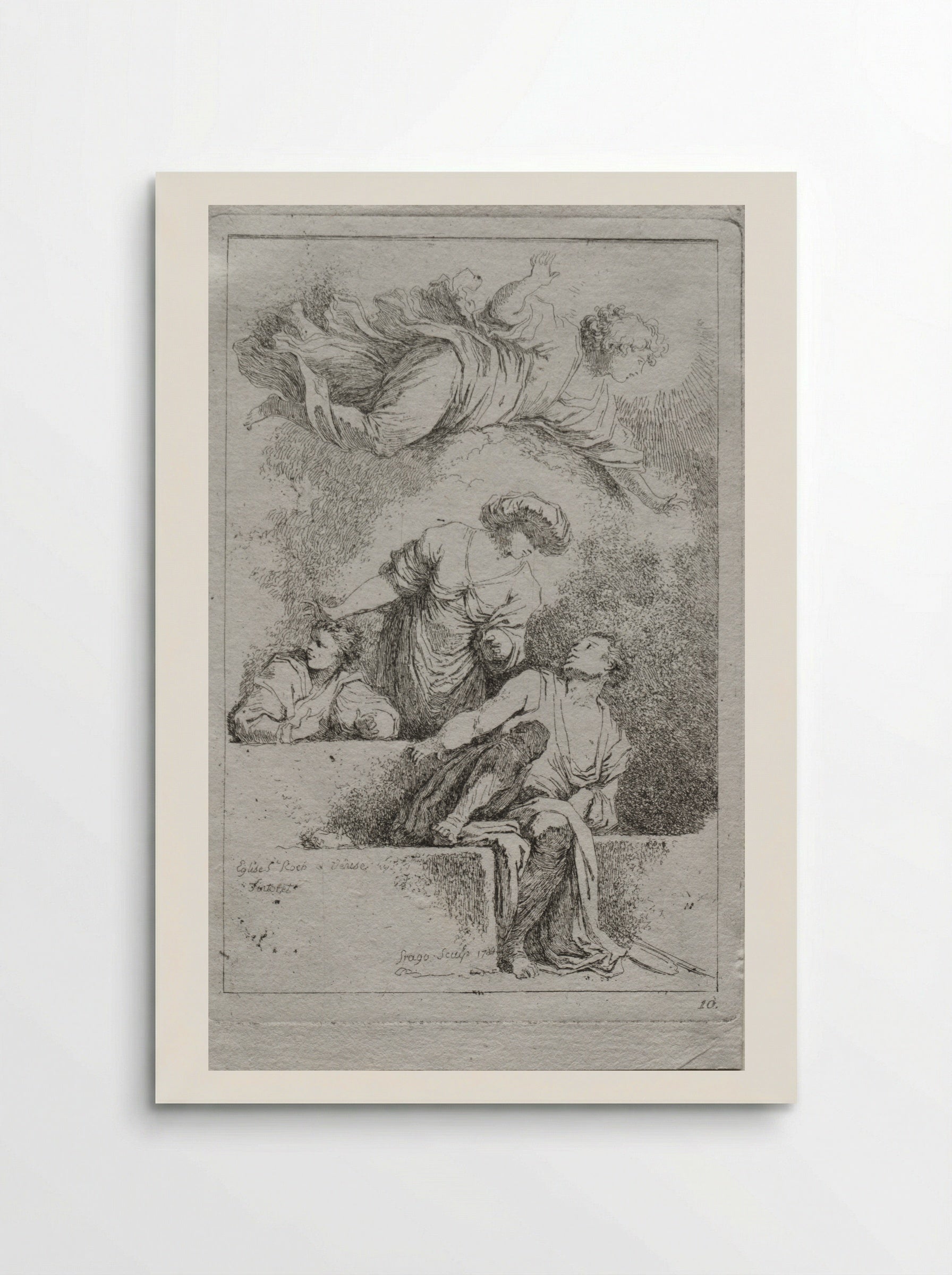 The Disciples at the Tomb - Jean-Honoré Fragonard - Poster