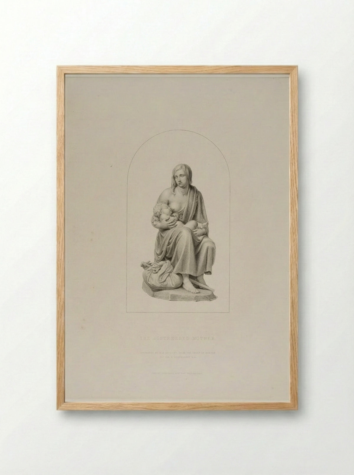 The Distressed Mother - Richard Austin Artlett - Framed Print Wood