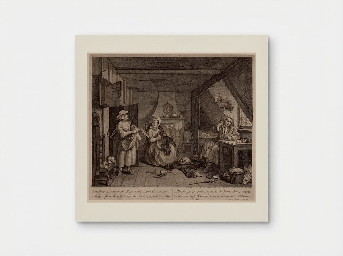 The Distressed Poet - William Hogarth - Poster