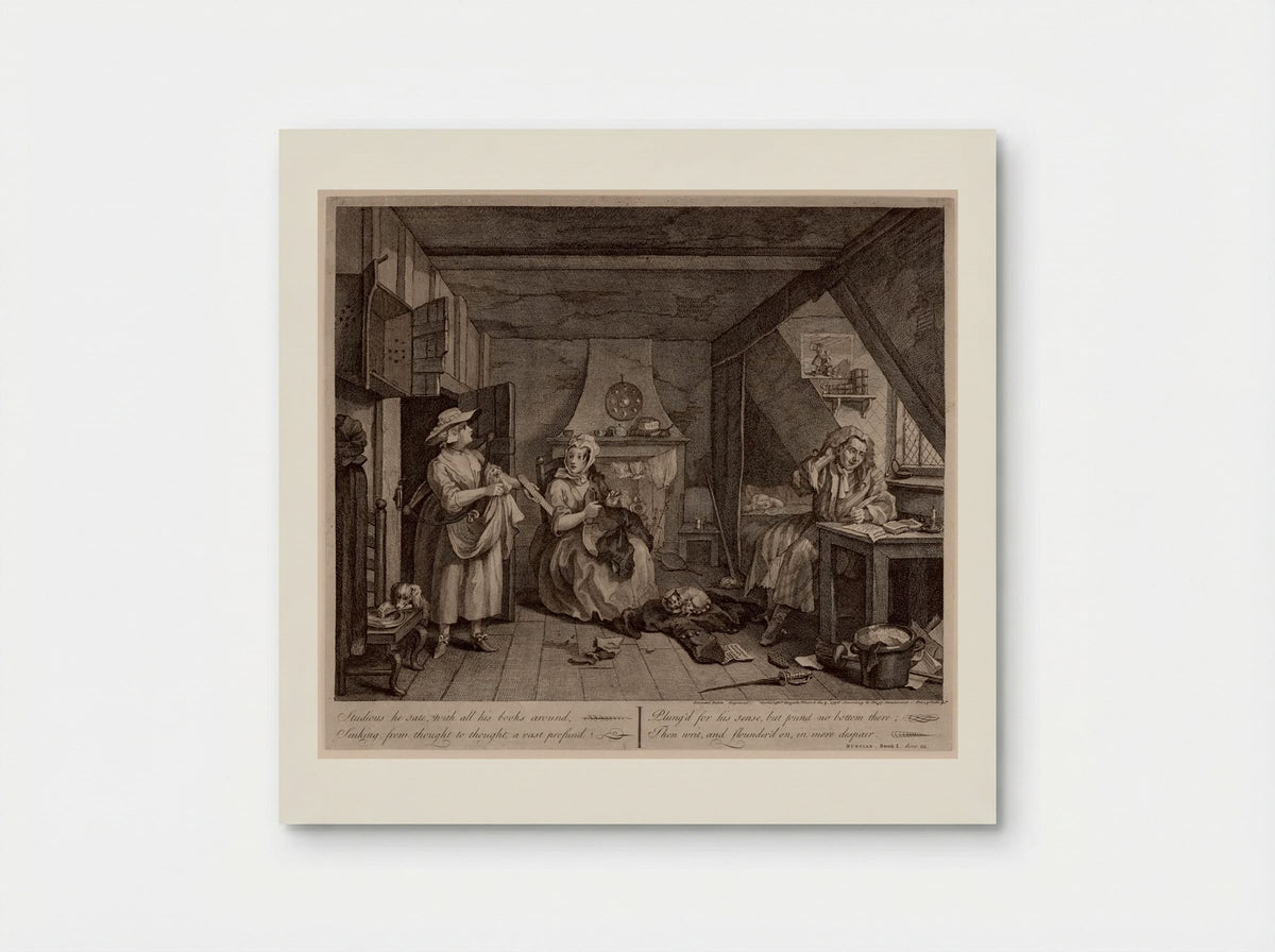 The Distressed Poet - William Hogarth - Poster