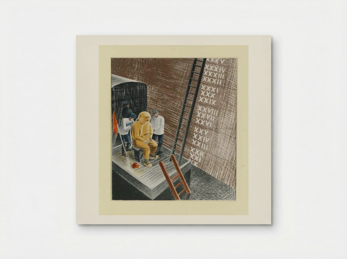 The Diver, HMS Dolphin Submarine - Eric Ravilious - Poster