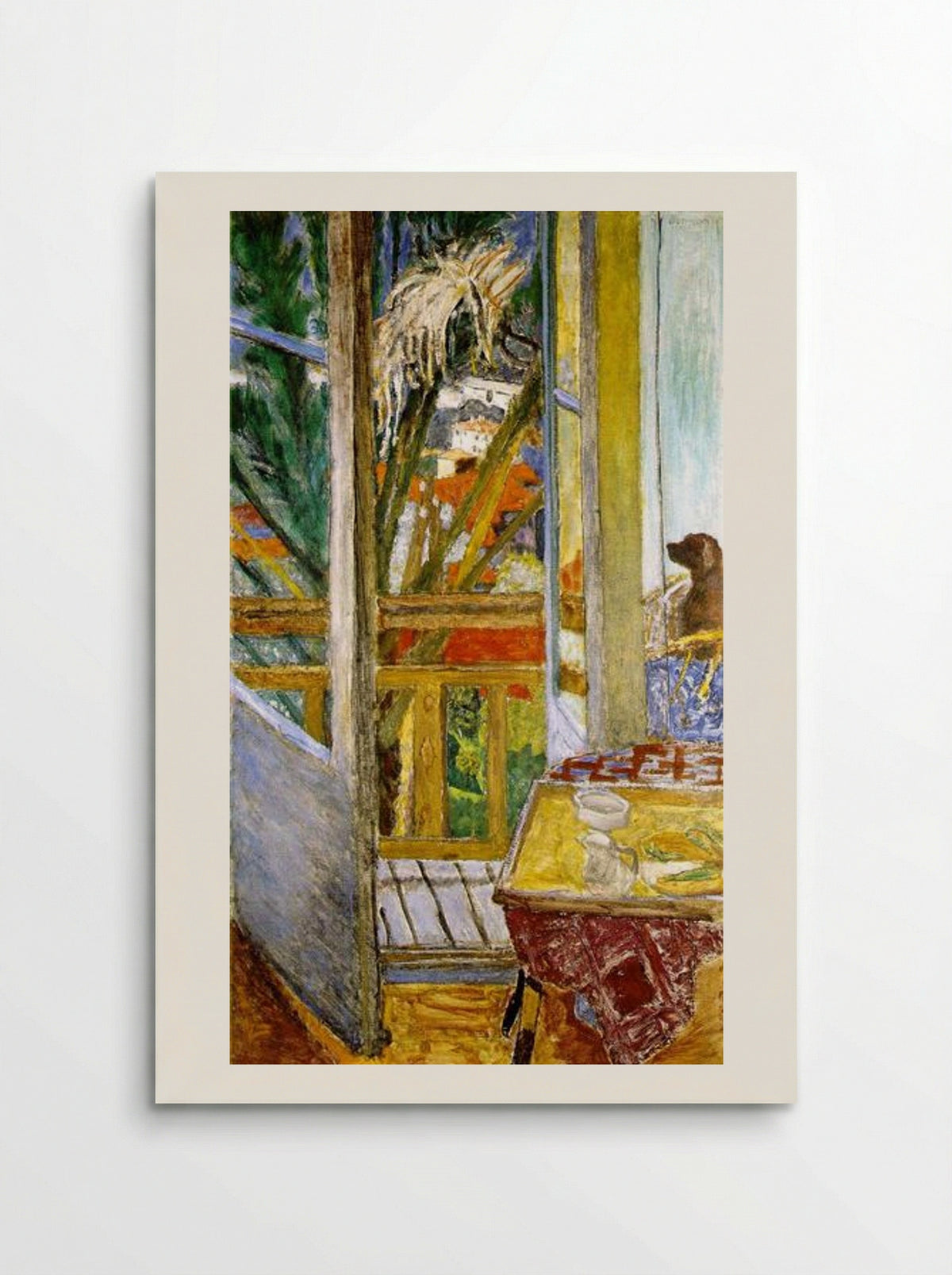 The Door Window with Dog - Pierre Bonnard - Poster