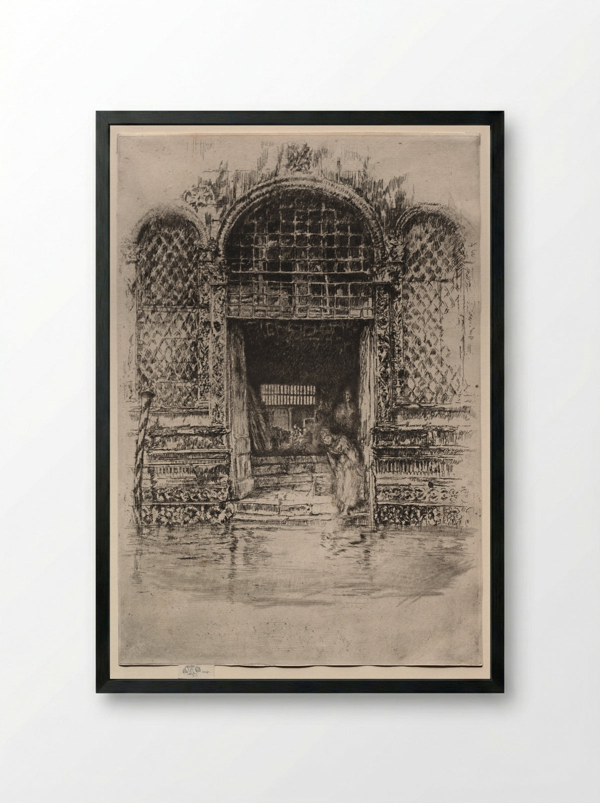 The Doorway - James McNeill Whistler - Framed Print Black