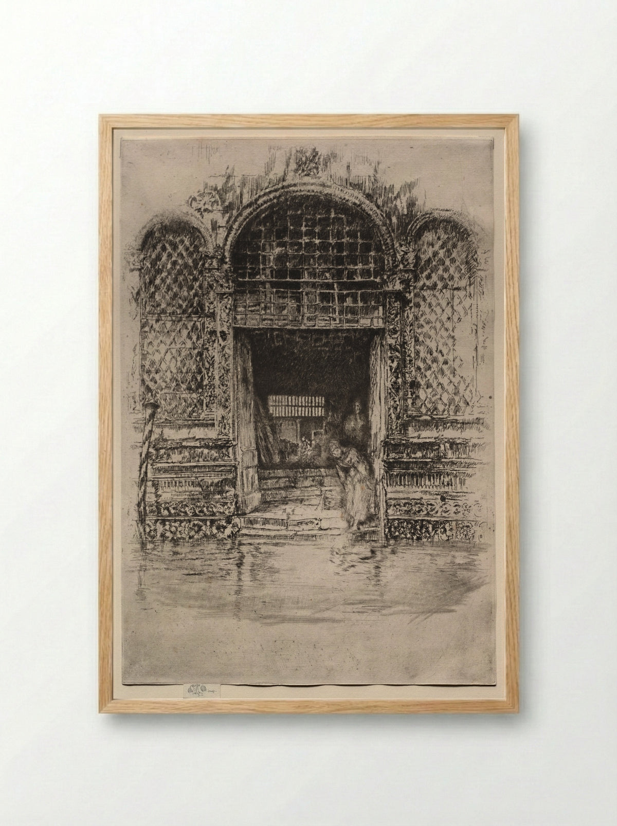 The Doorway - James McNeill Whistler - Framed Print Wood