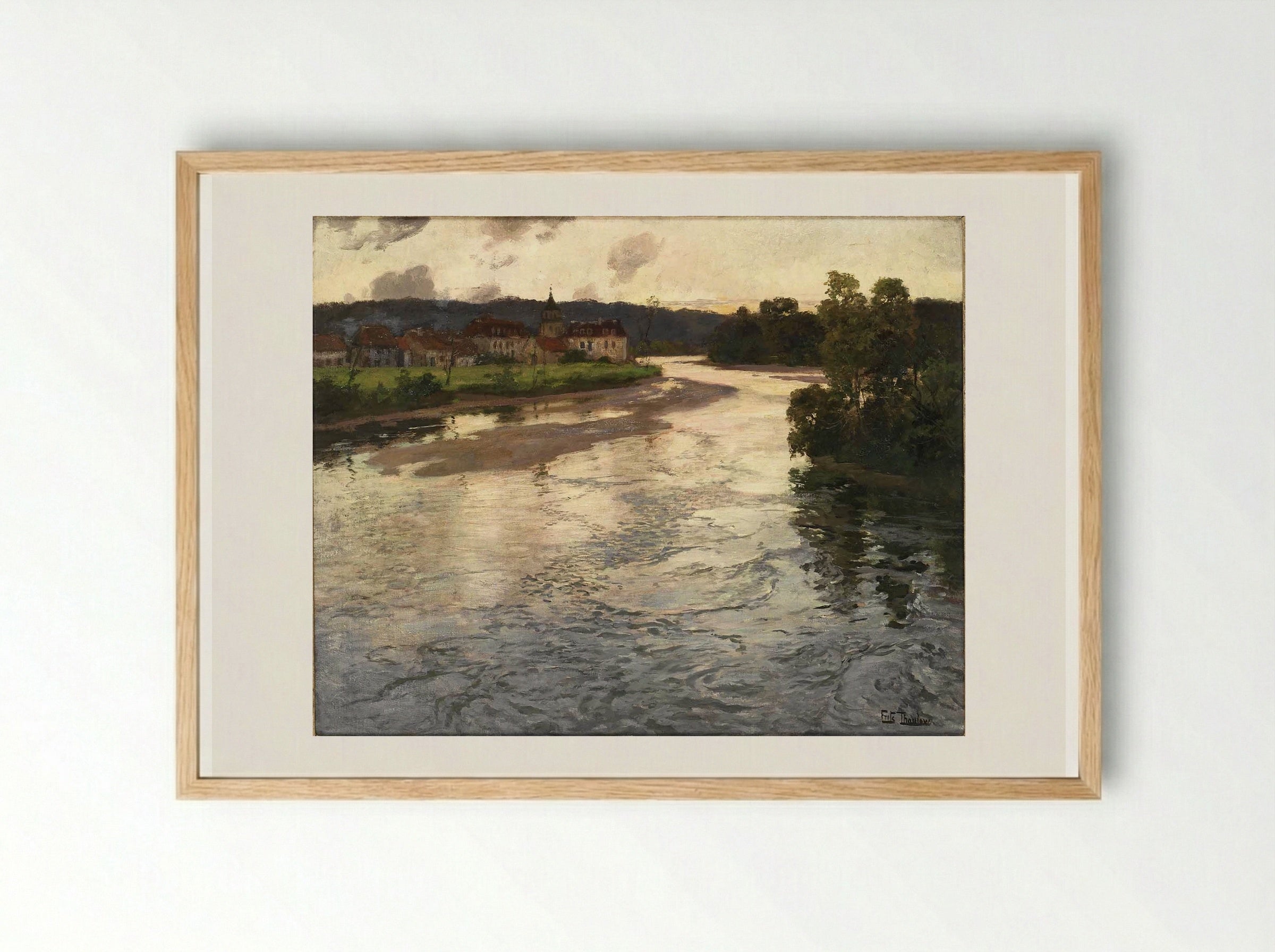 The Dordogne - Frits Thaulow - Framed Print Wood
