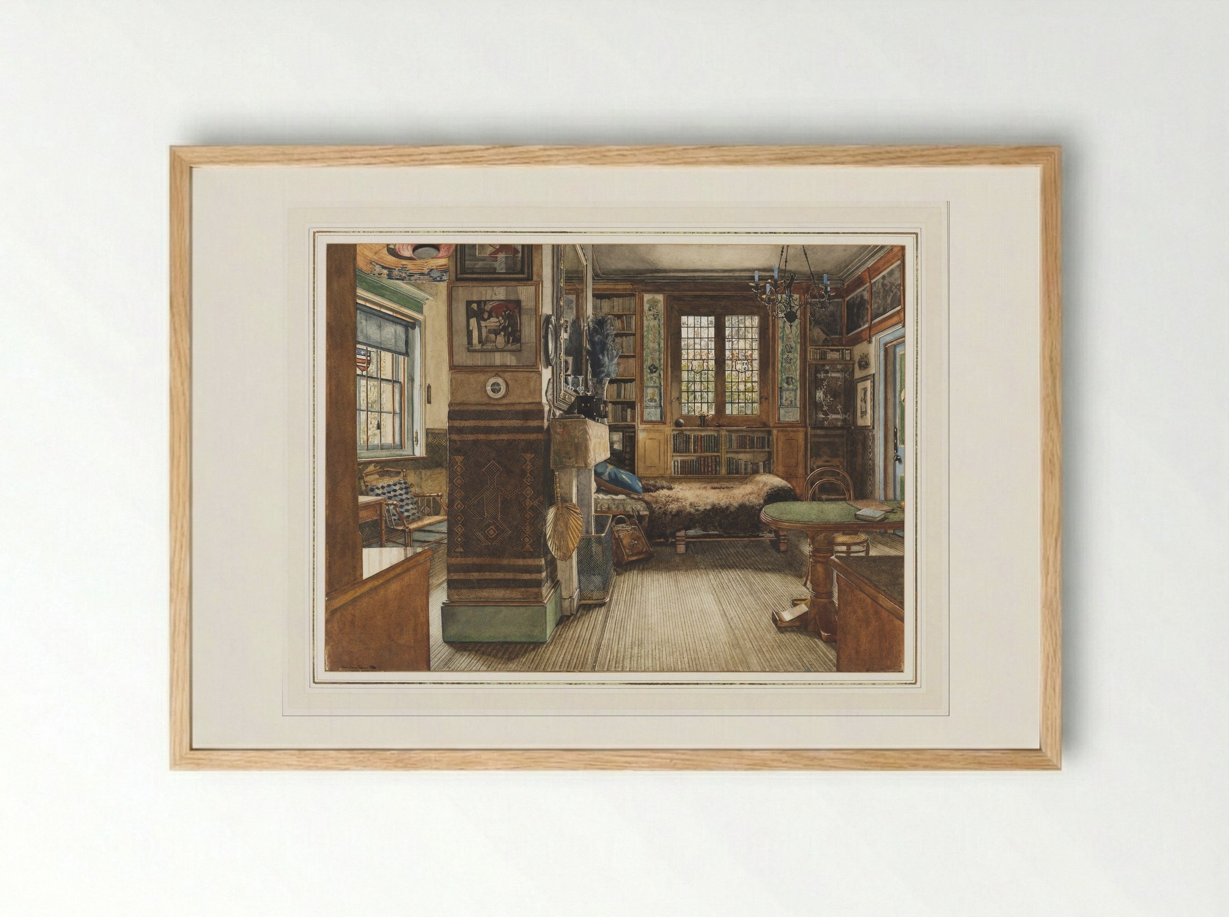 The Drawing Room at Townshend House - Sir Lawrence Alma-Tadema - Framed Print Wood