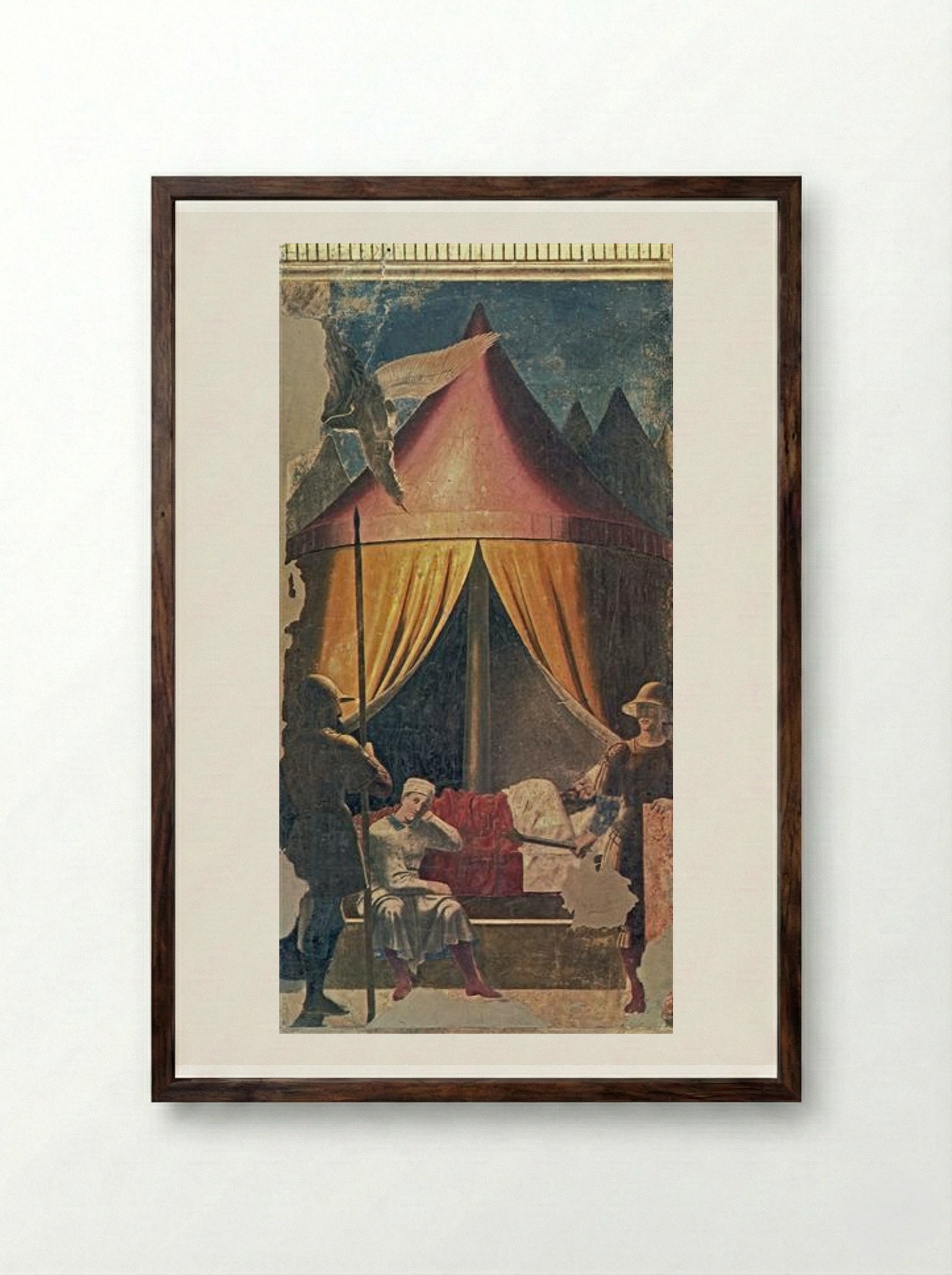 The Dream of Constantine - Piero della Francesca - Framed Print Dark Wood