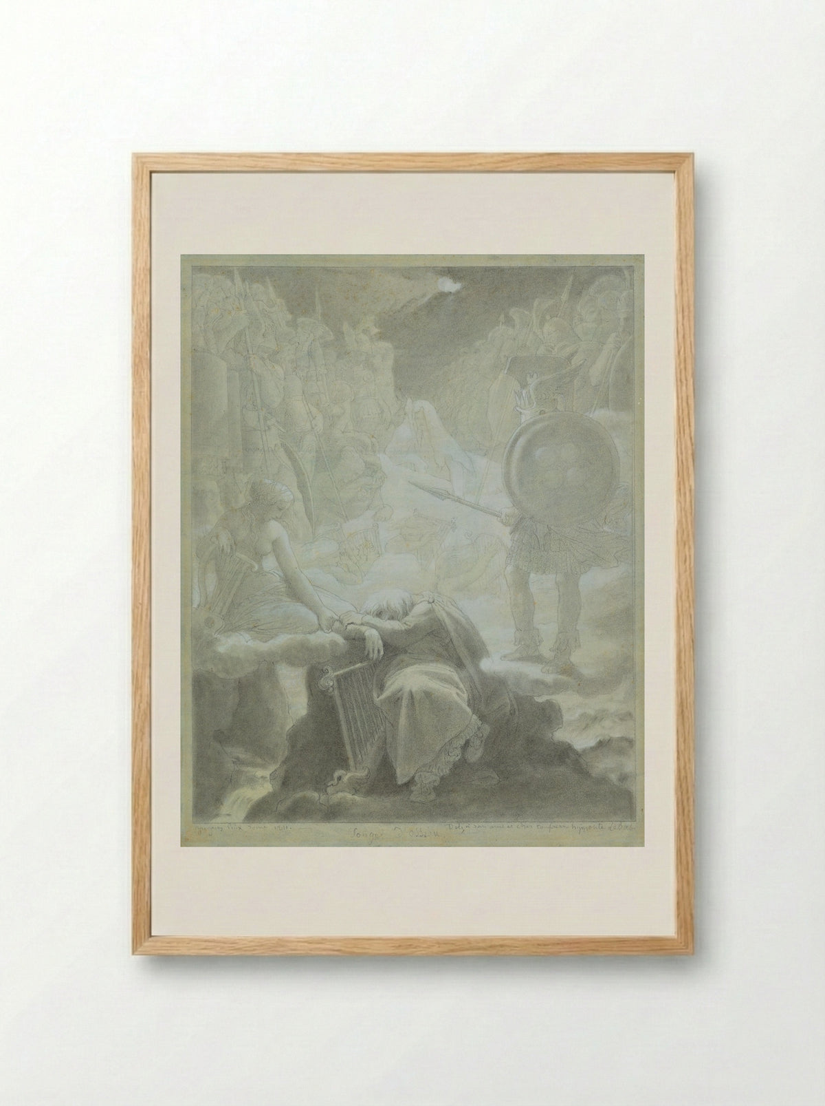 The Dream of Ossian - Jean-Auguste-Dominique Ingres - Framed Print Wood