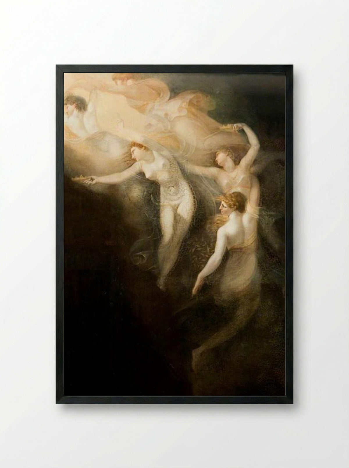 The Dream of Queen Katherine - Henry Fuseli - Framed Print Black