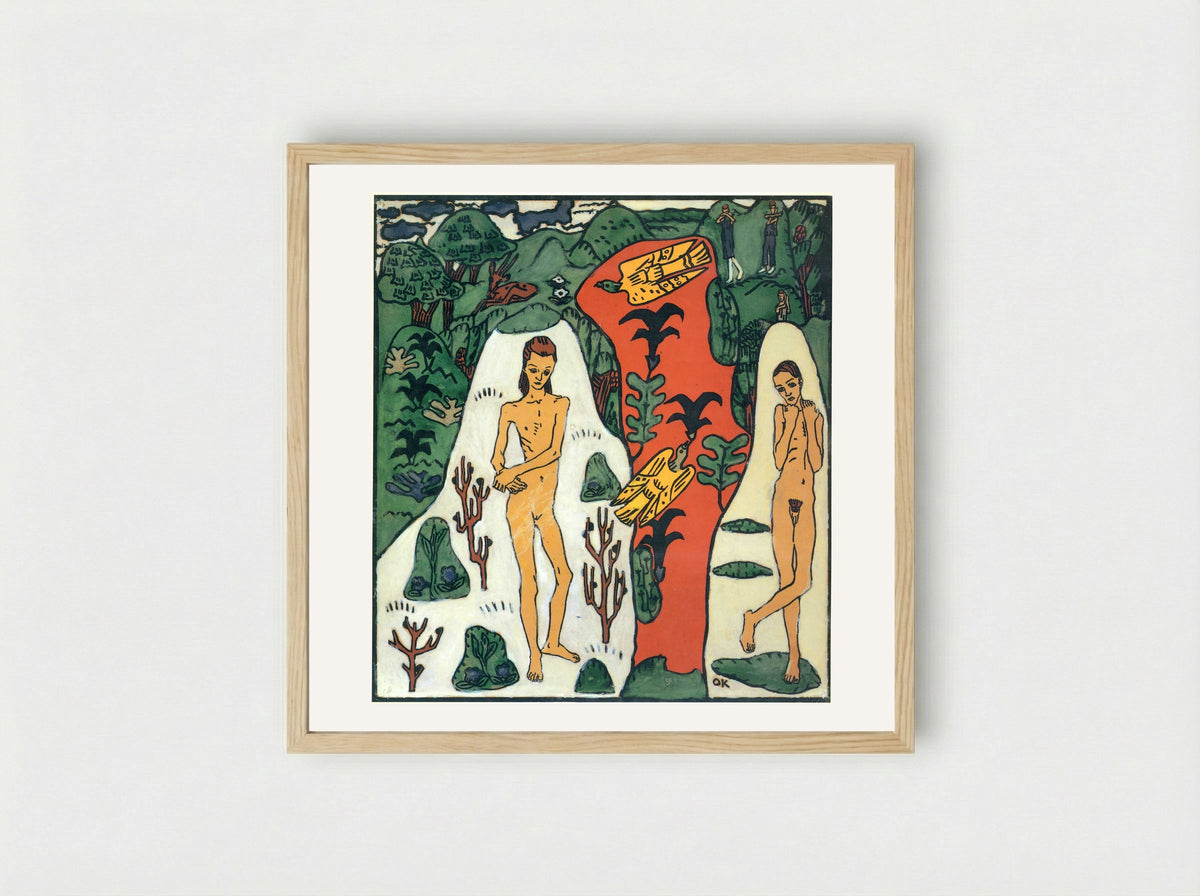 The Dreaming Boys - Oskar Kokoschka - Framed Print Wood