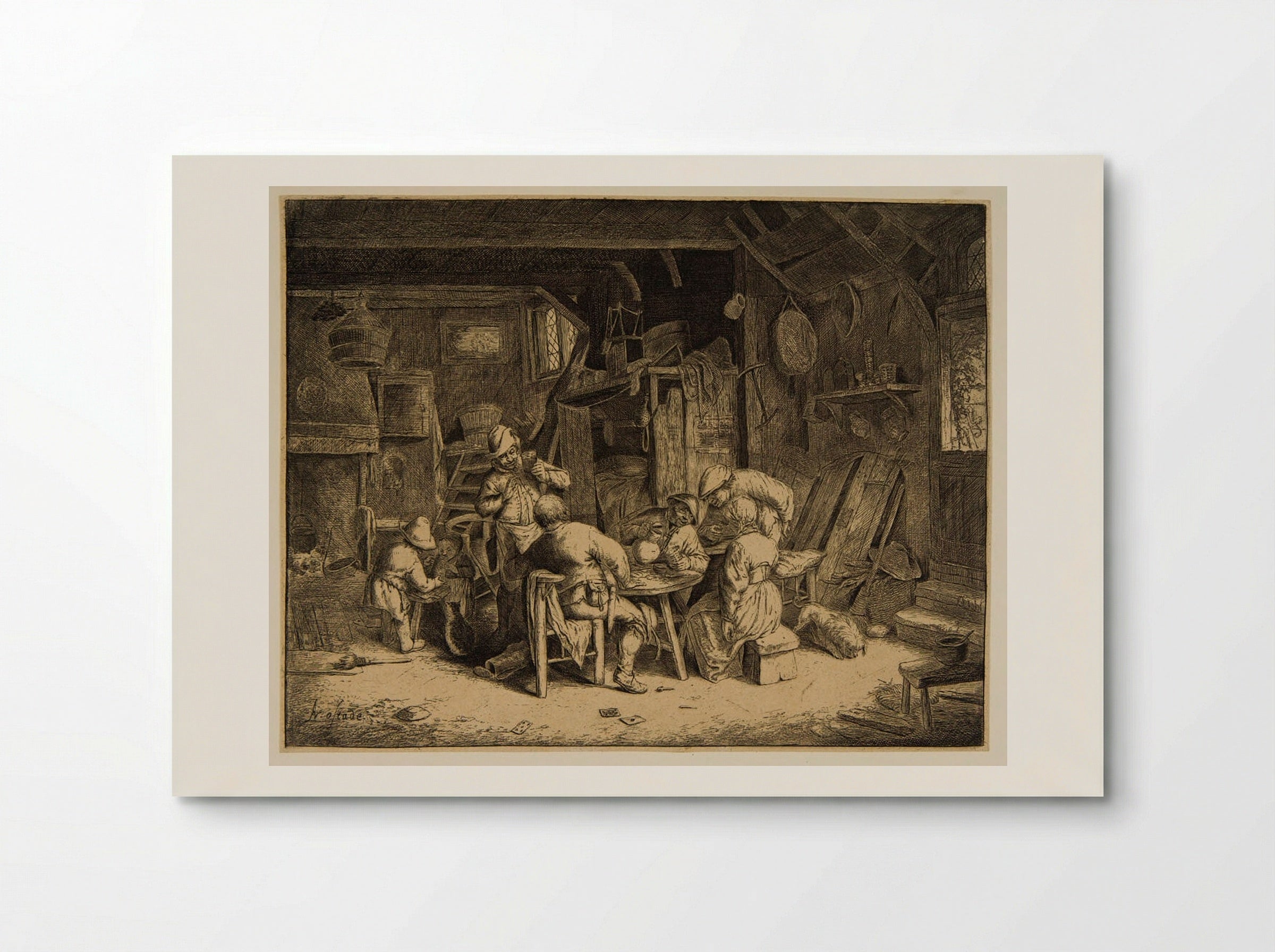 The Drinking Bout - Adriaen van Ostade - Poster