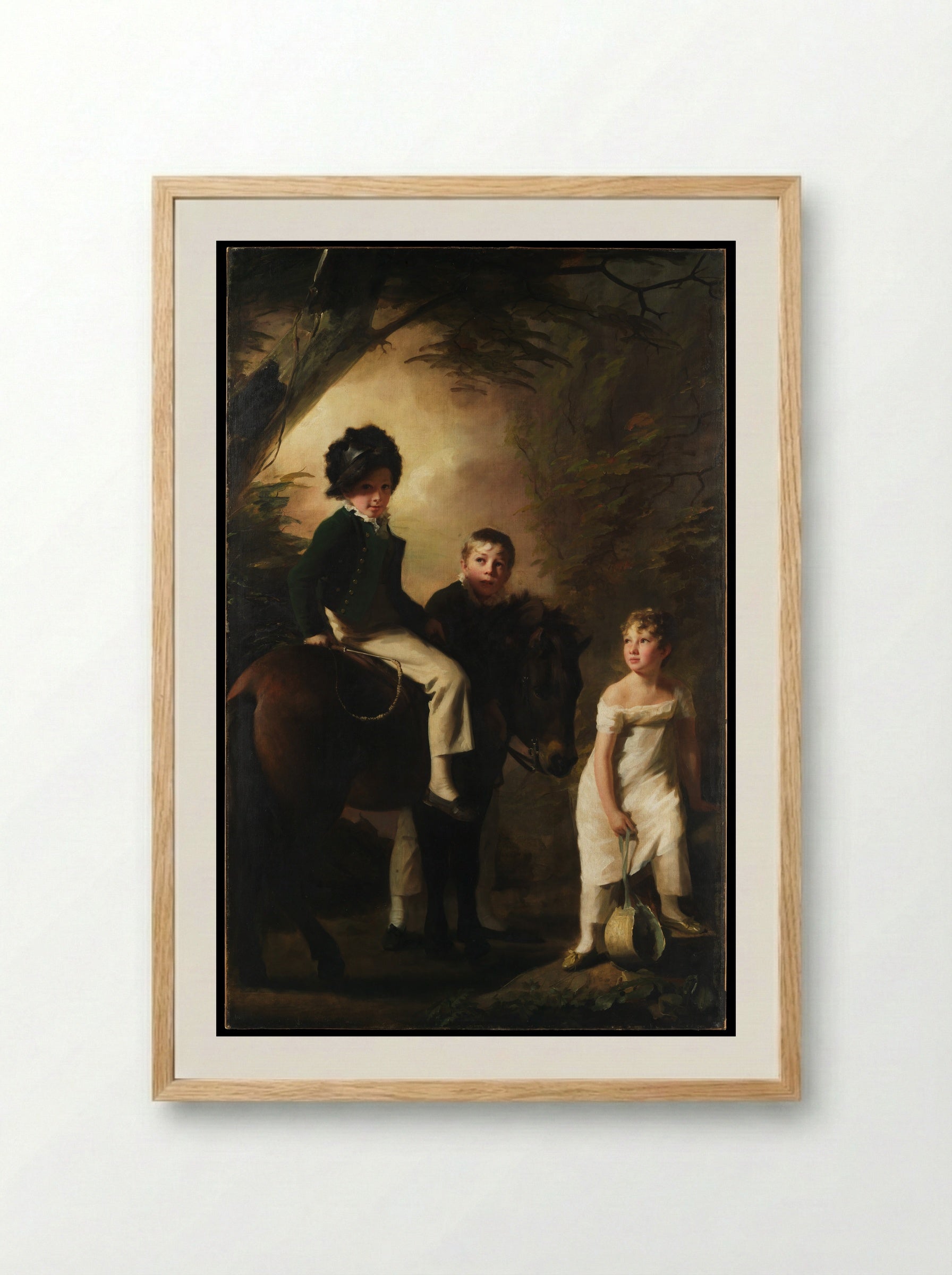 The Drummond Children - Sir Henry Raeburn - Framed Print Wood