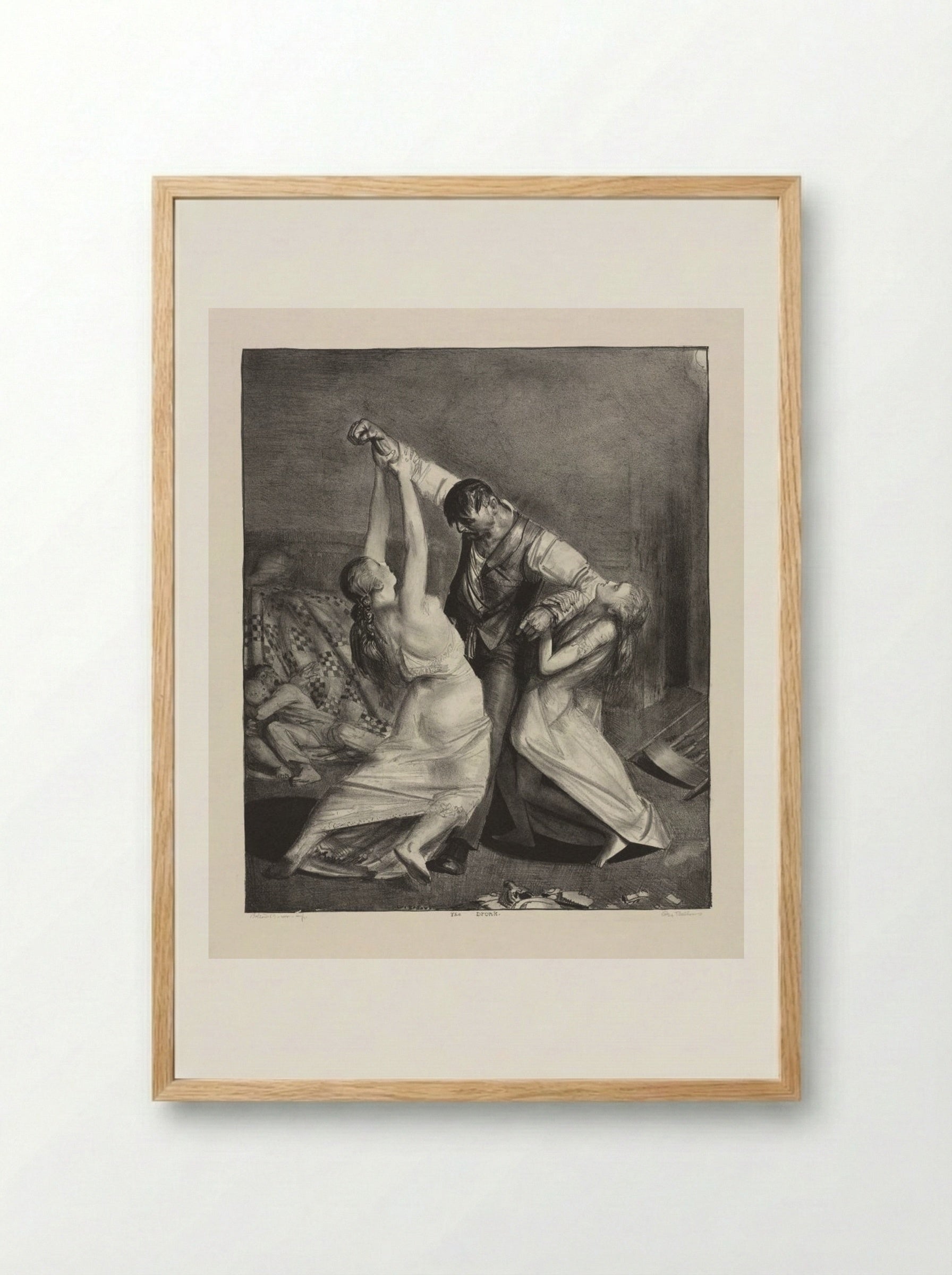 The Drunk - George Bellows - Framed Print Wood