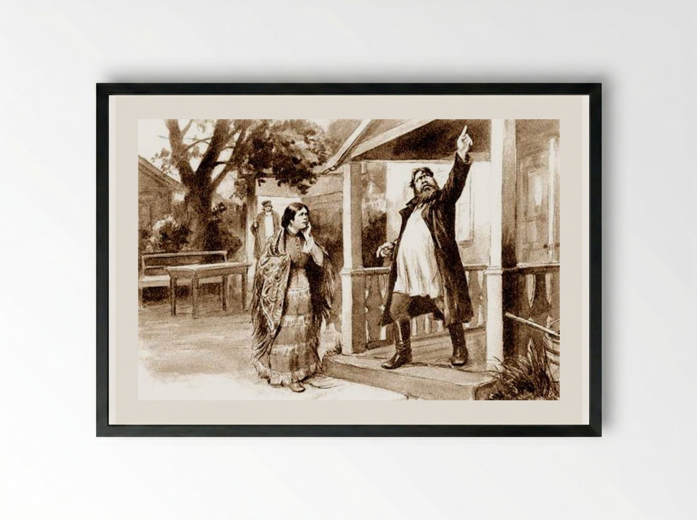 The Drunkard - Ivan Vladimirov - Framed Print Black