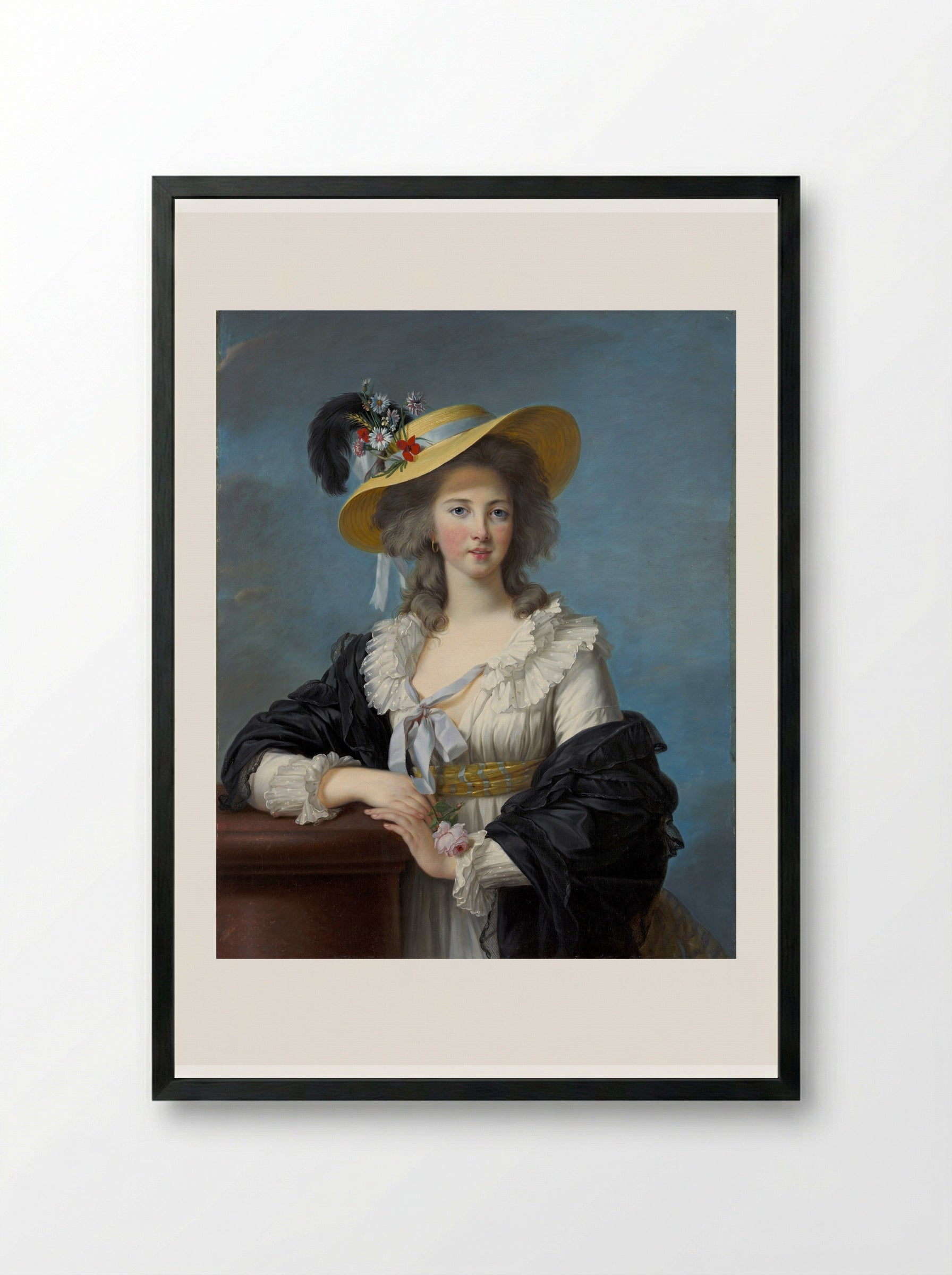 The Duchess de Polignac - Louise Elisabeth Vigée Le Brun - Framed Print Black