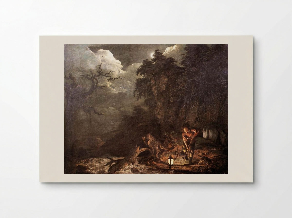 The Earthstopper on the Banks of the Derwent - Joseph Wright of Derby - Poster