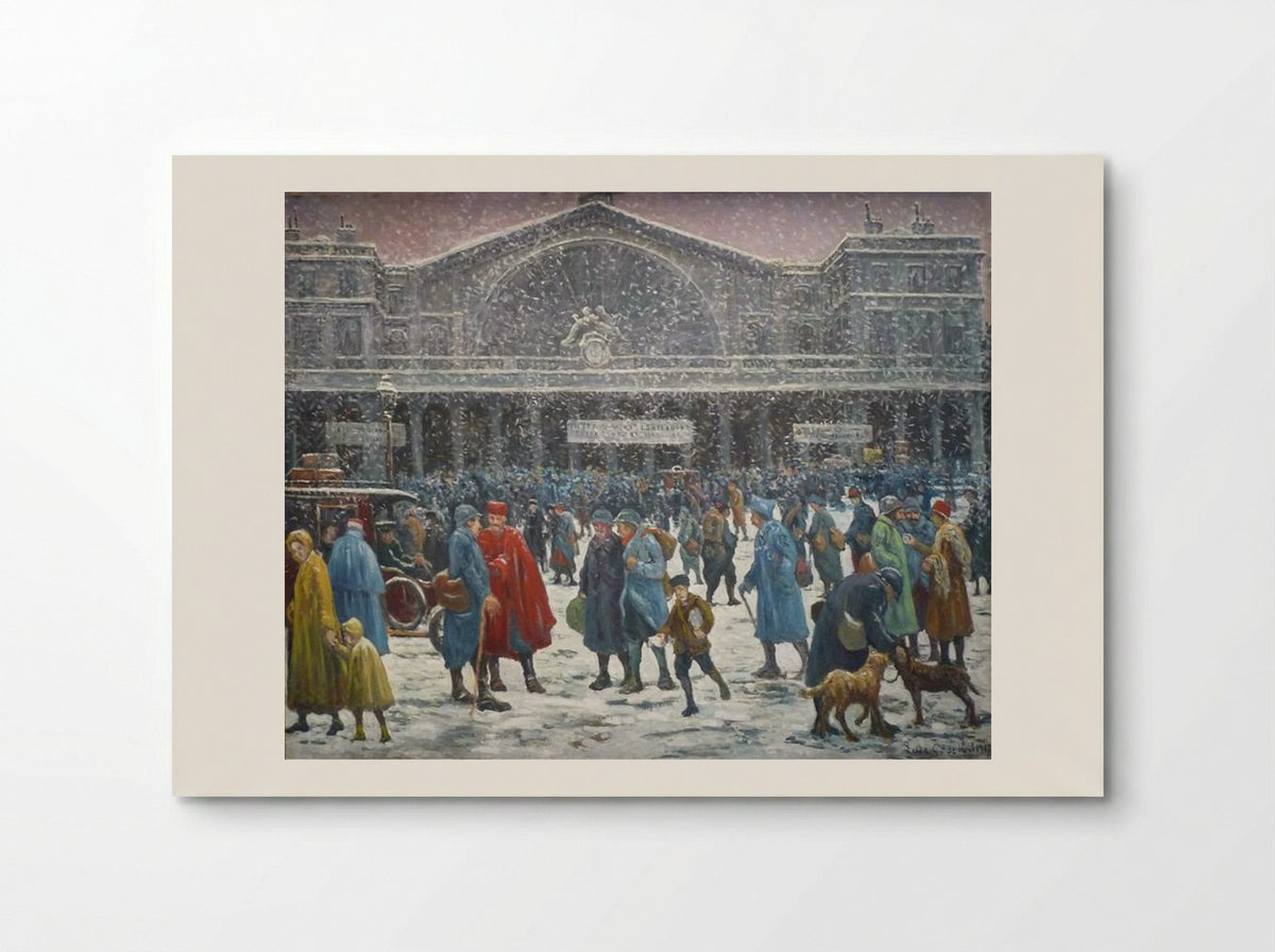 The Eastern Station Under The Snow - Maximilien Luce - Poster