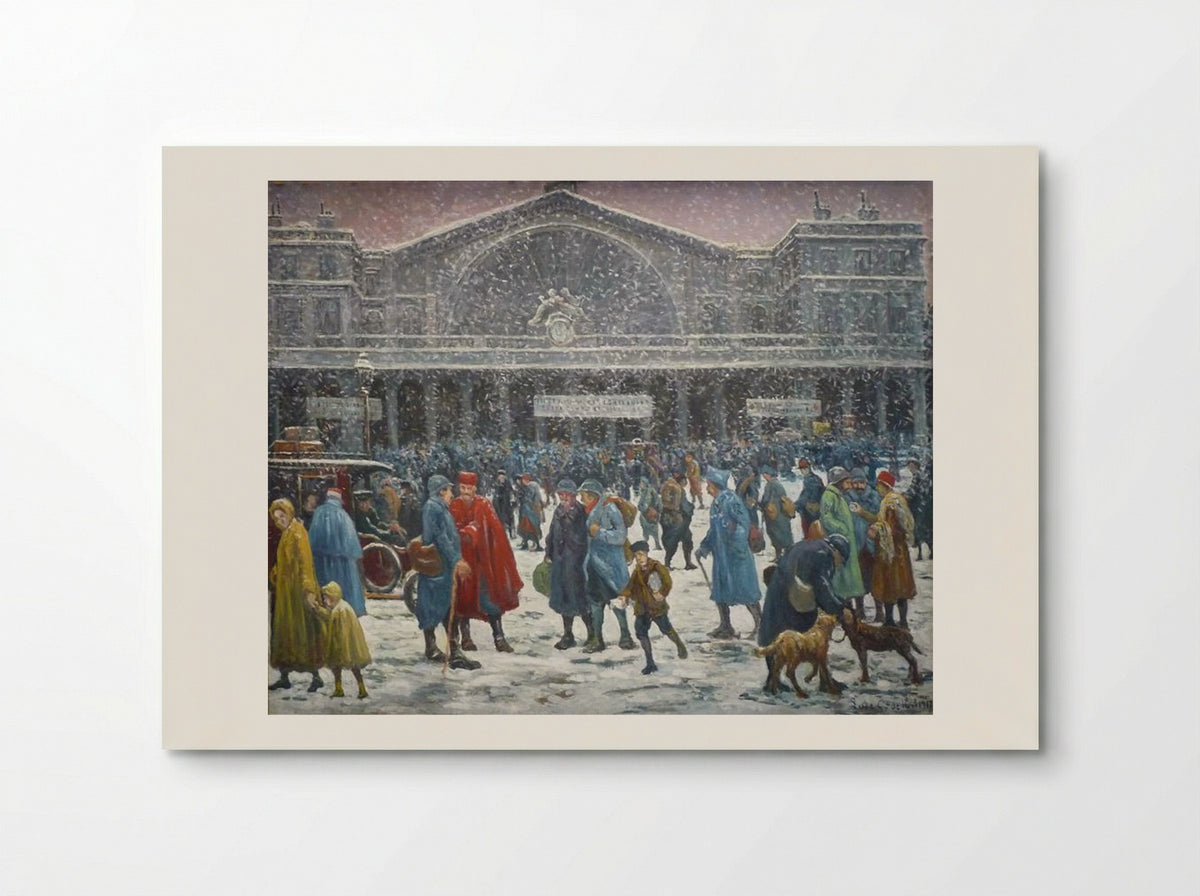 The Eastern Station Under The Snow - Maximilien Luce - Poster