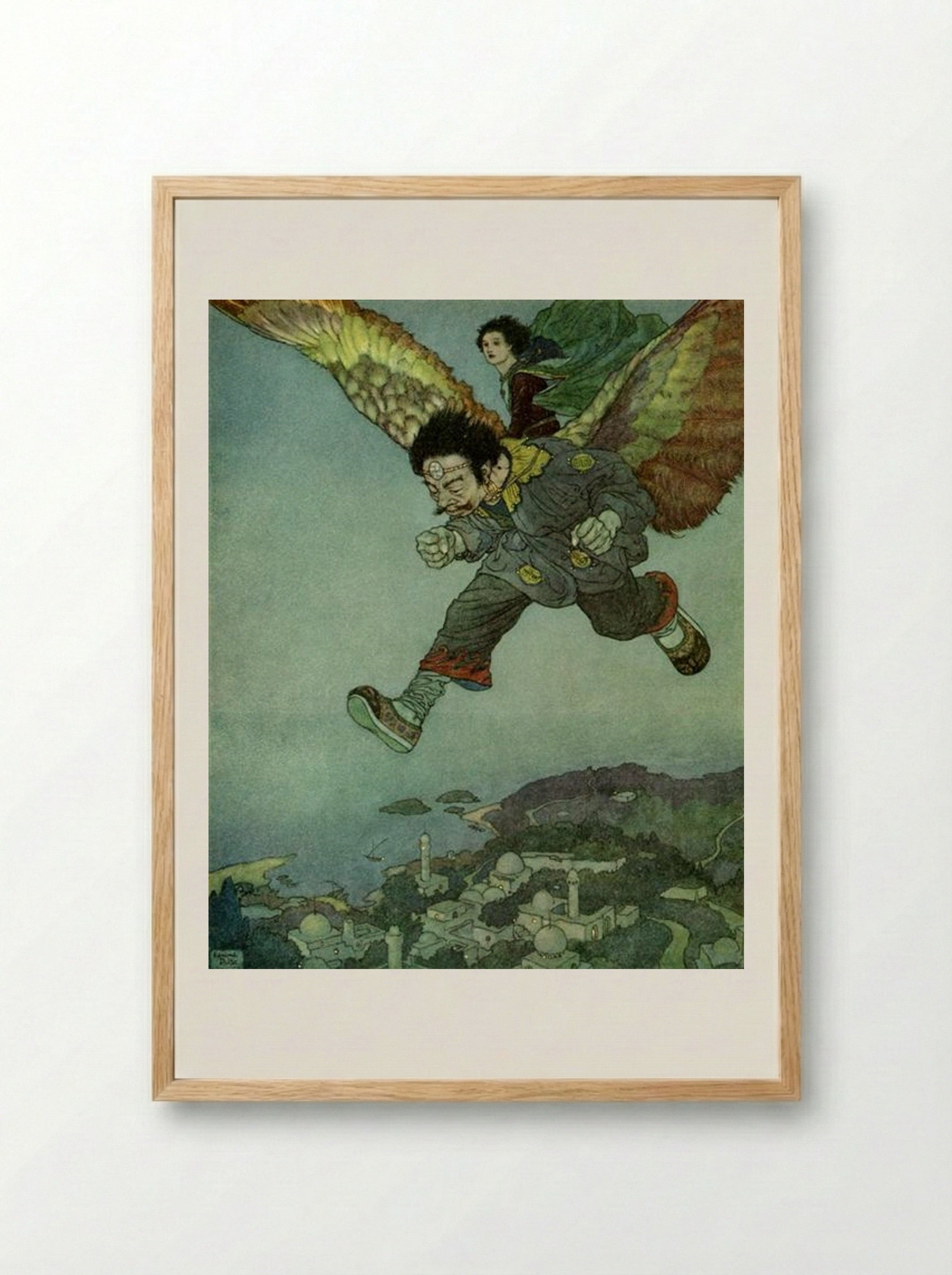 The Eastwind flew faster still - Edmund Dulac - Framed Print Wood