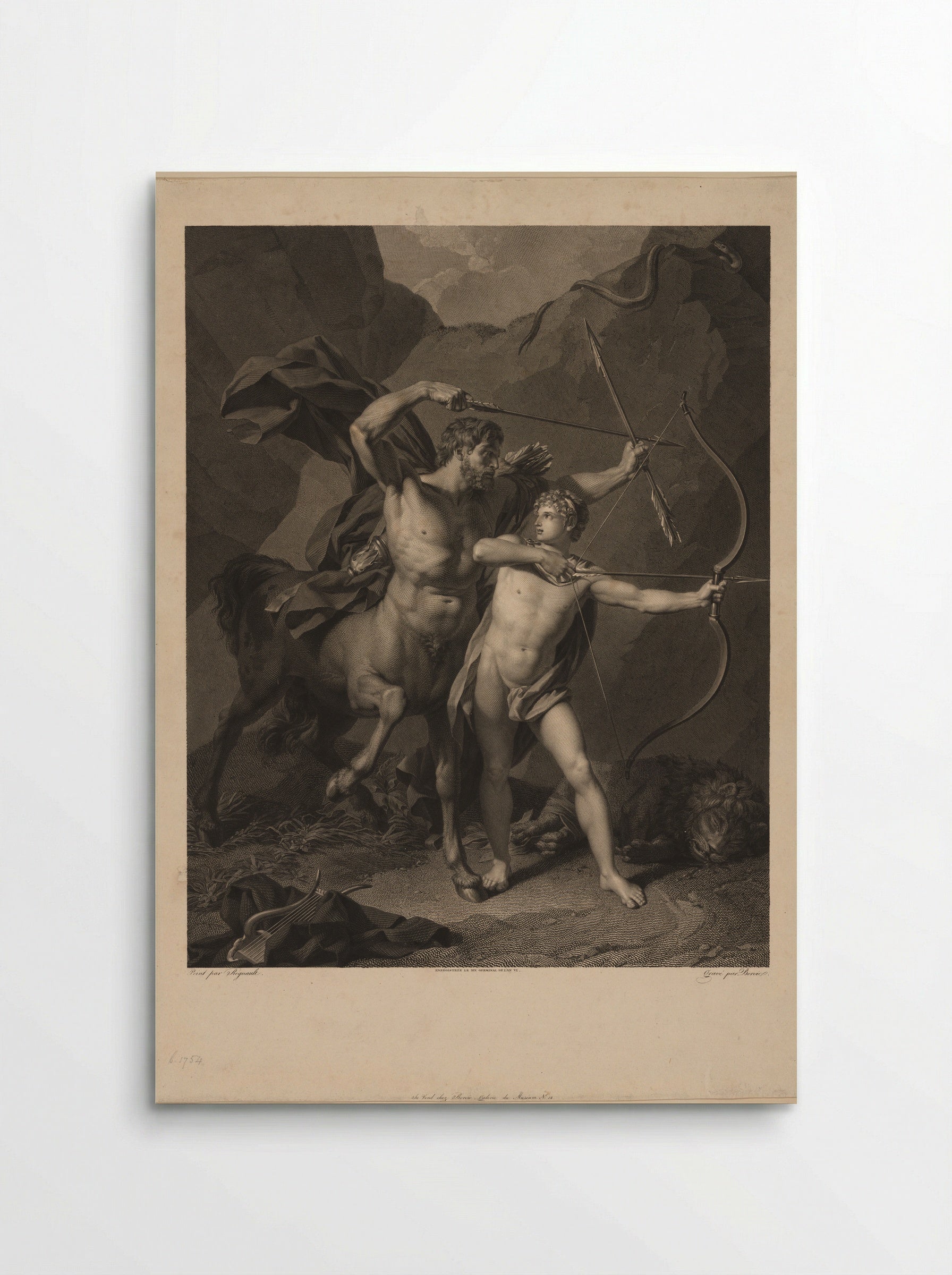 The Education of Achilles - Charles Clément Bervic - Poster