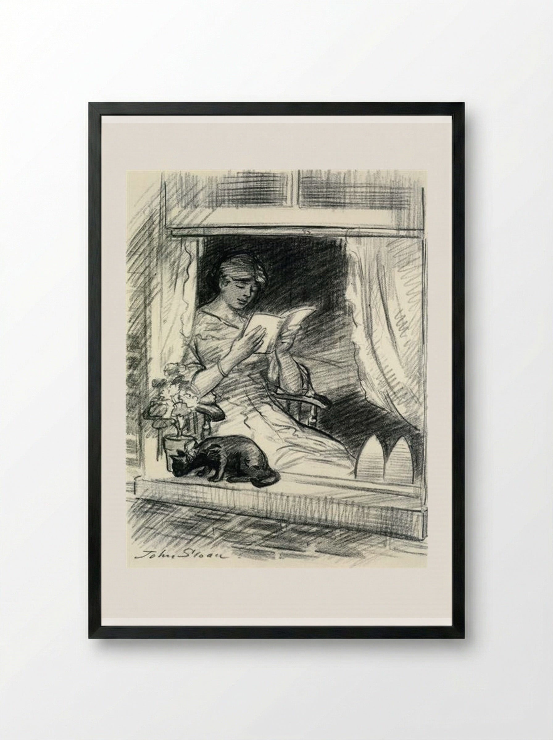 The Effect is Spoiled - John French Sloan - Framed Print Black
