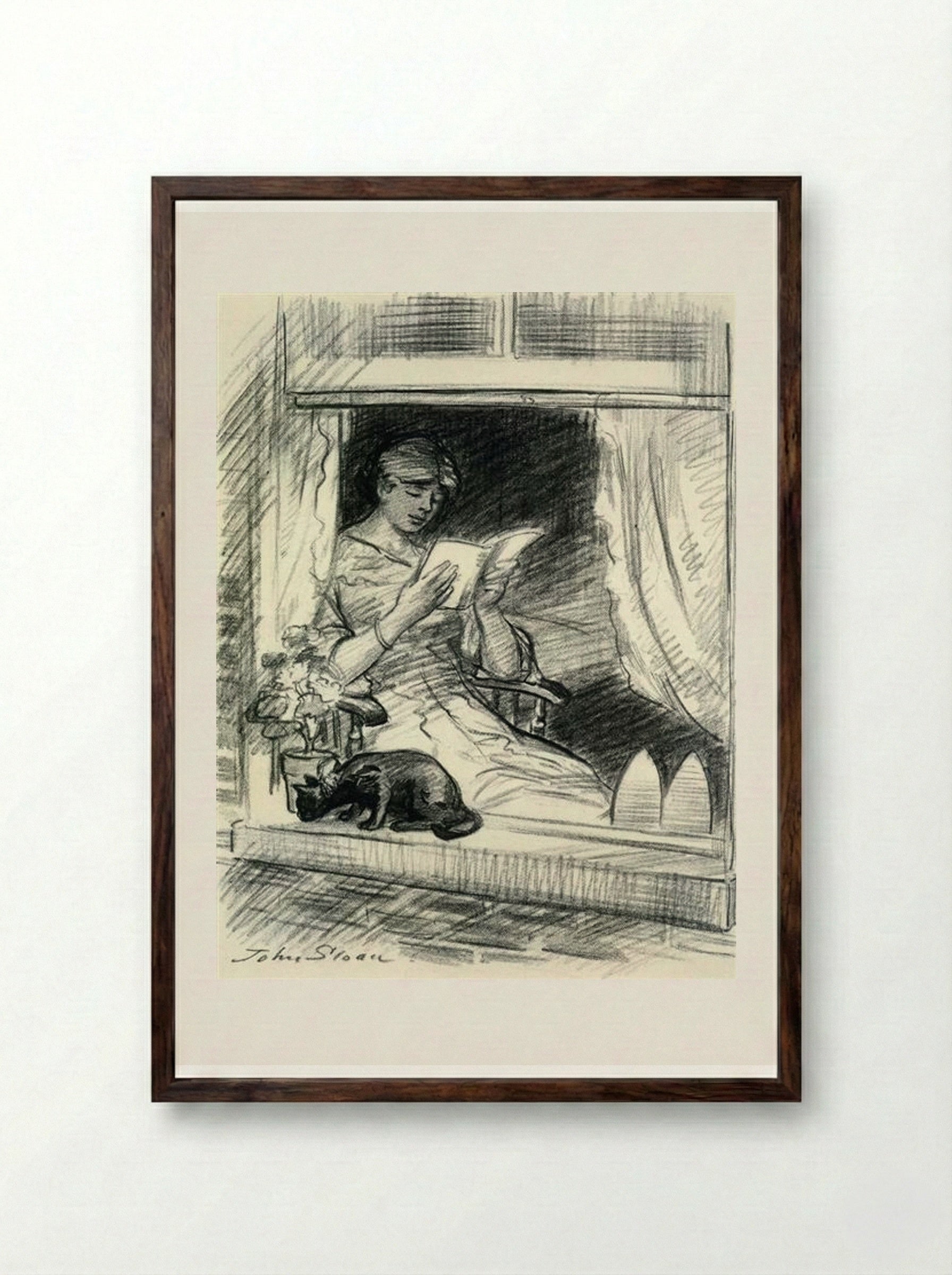 The Effect is Spoiled - John French Sloan - Framed Print Dark Wood