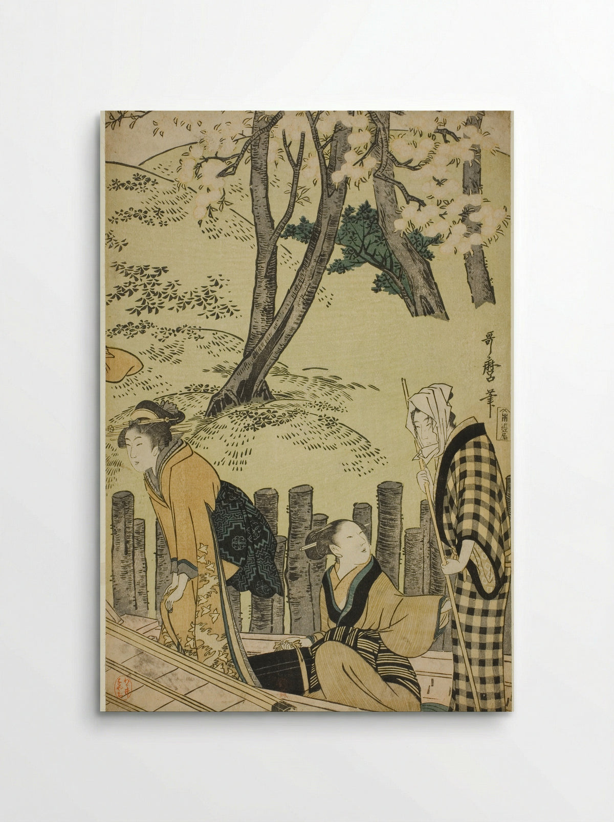 The Embankment at Mimeguri - Kitagawa Utamaro - Poster