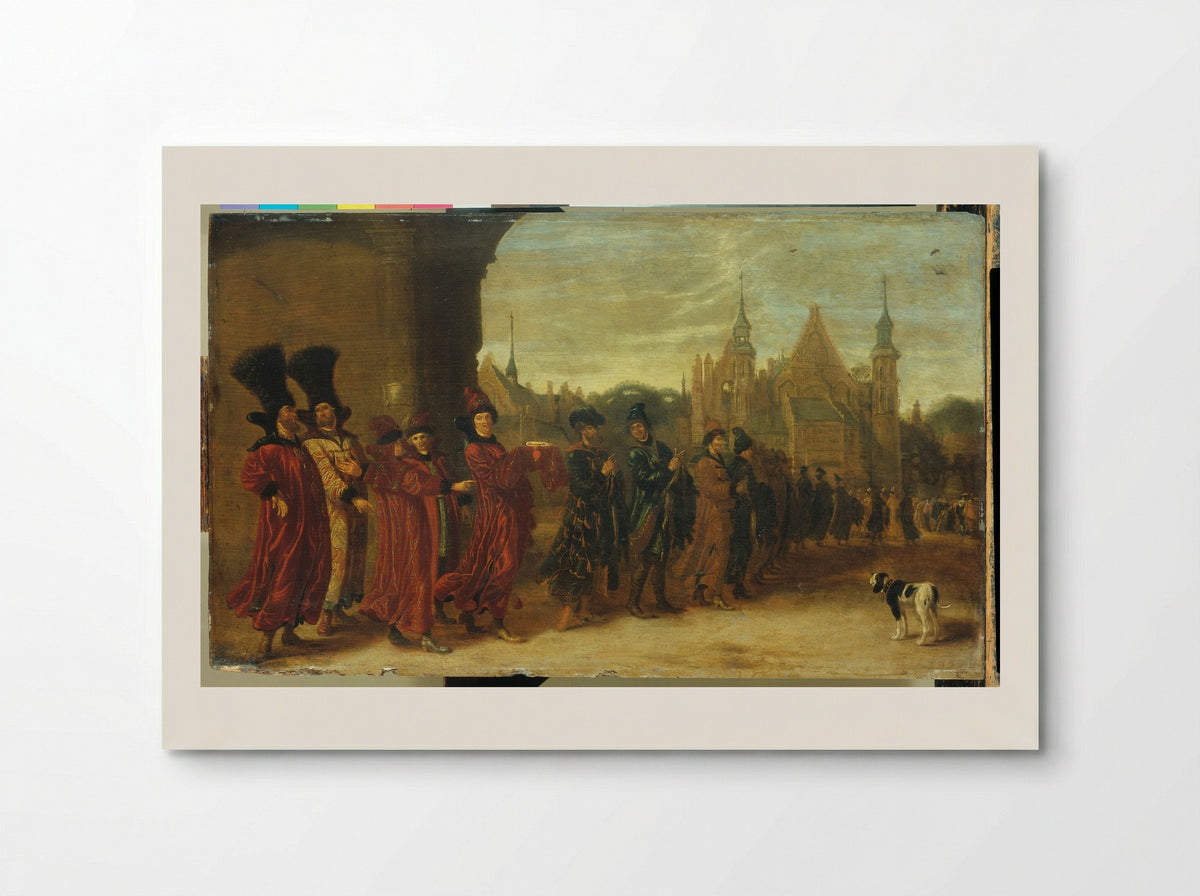 The Embassy of the Tsar of Muscovy on the Way to the States General in The Hague - Sybrand van Beest - Poster