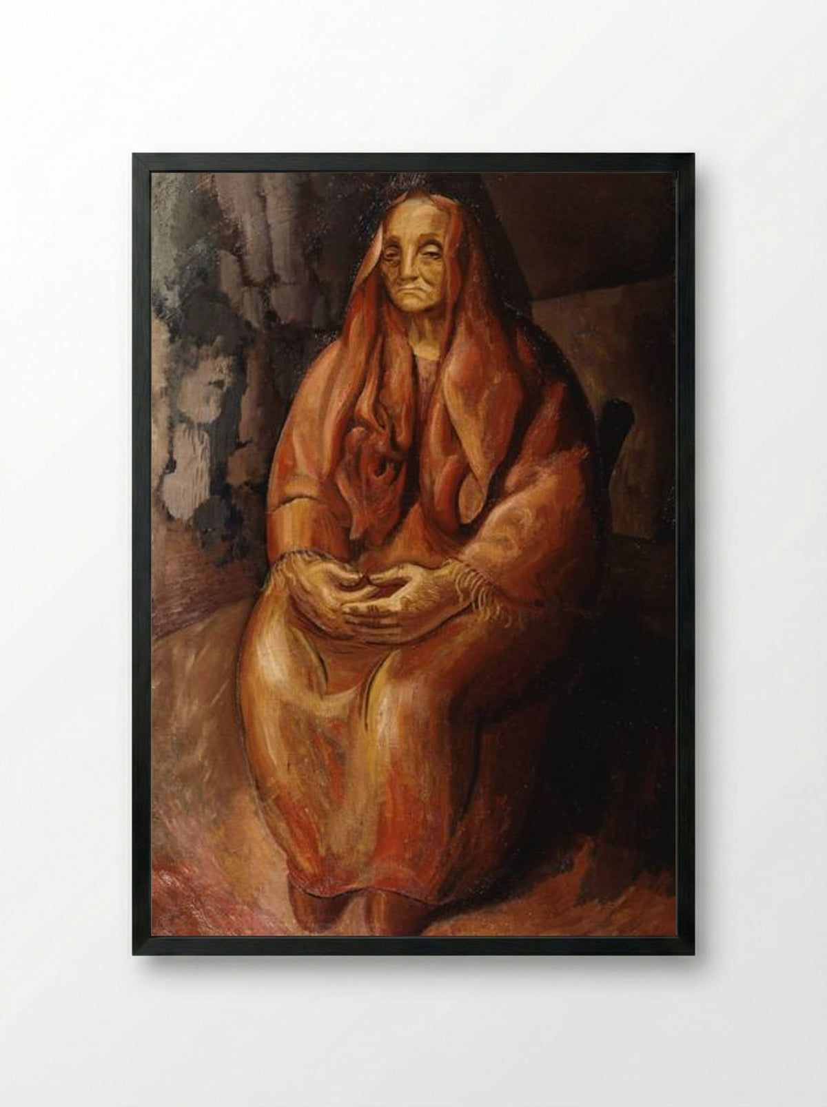 The Ember (Italian Immigrant) - Leon Underwood - Framed Print Black