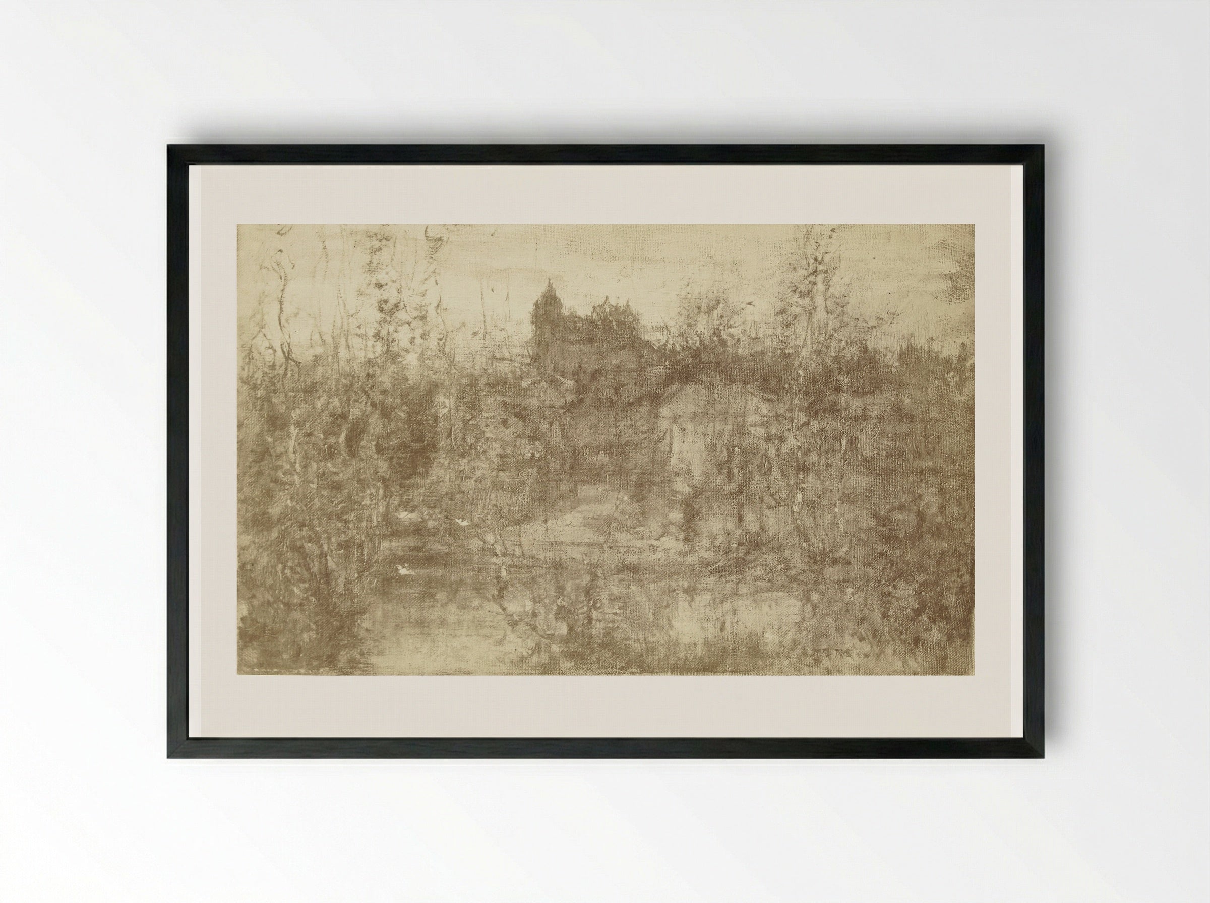 The Enchanted Castle - Matthijs Maris - Framed Print Black