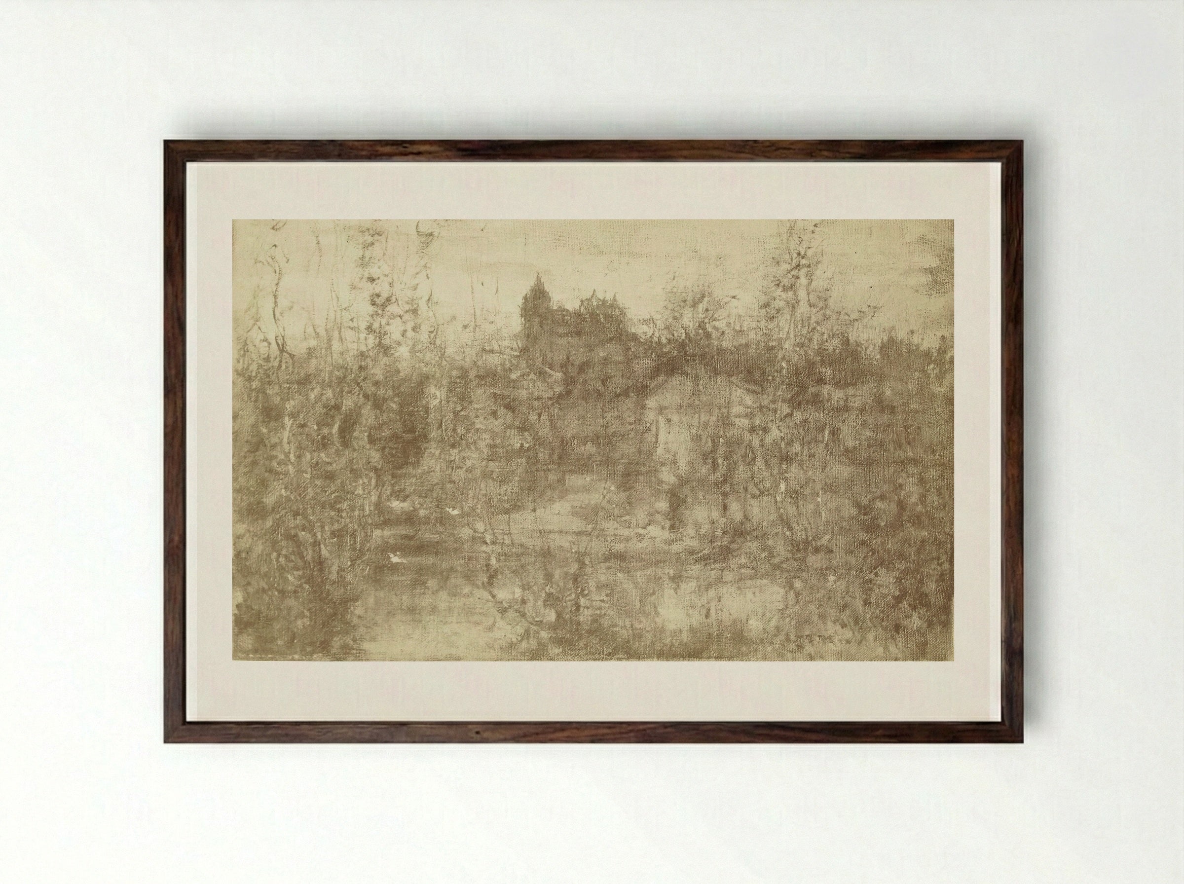 The Enchanted Castle - Matthijs Maris - Framed Print Dark Wood