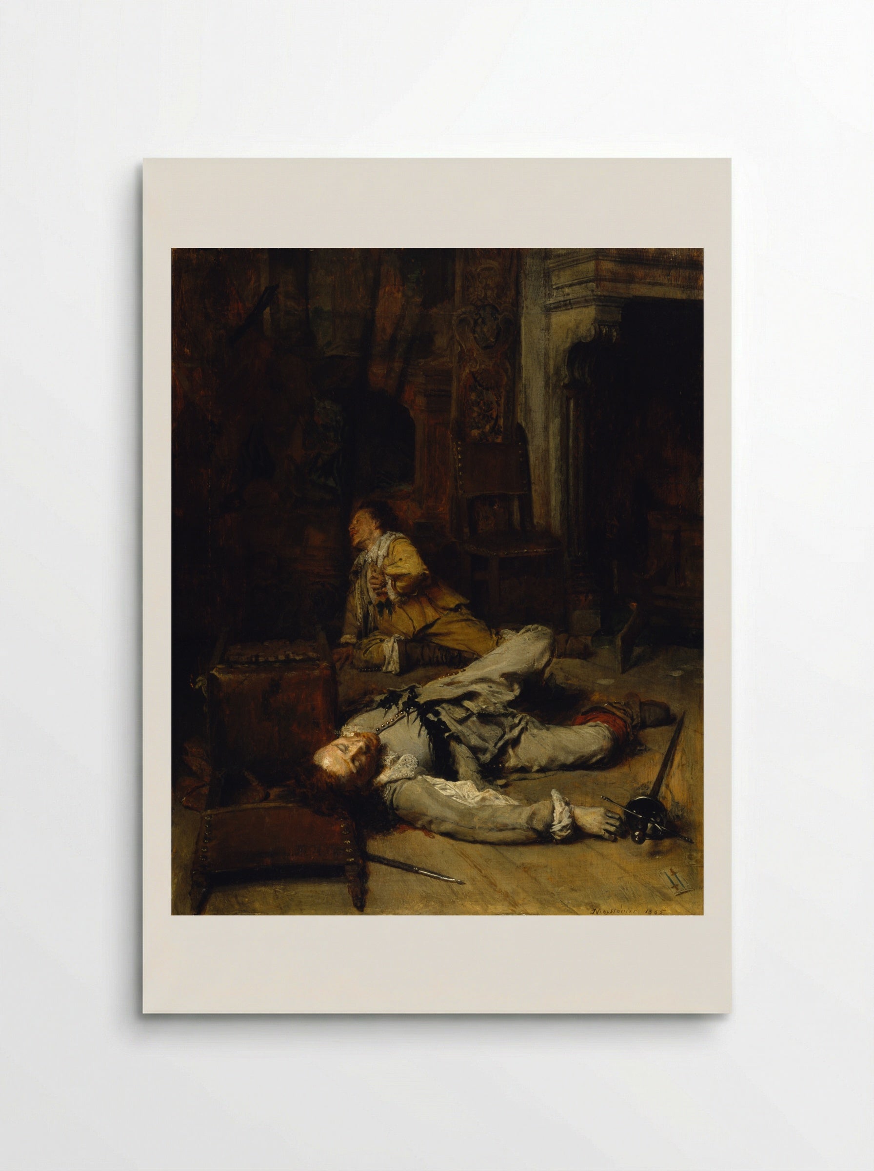 The End of the Game of Cards - Ernest Meissonier - Poster