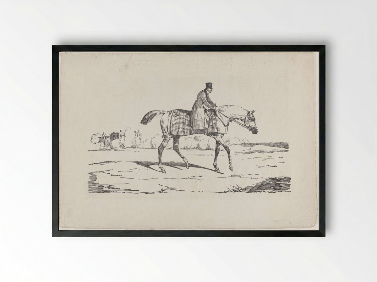 The English Jockey - Théodore Géricault - Framed Print Black