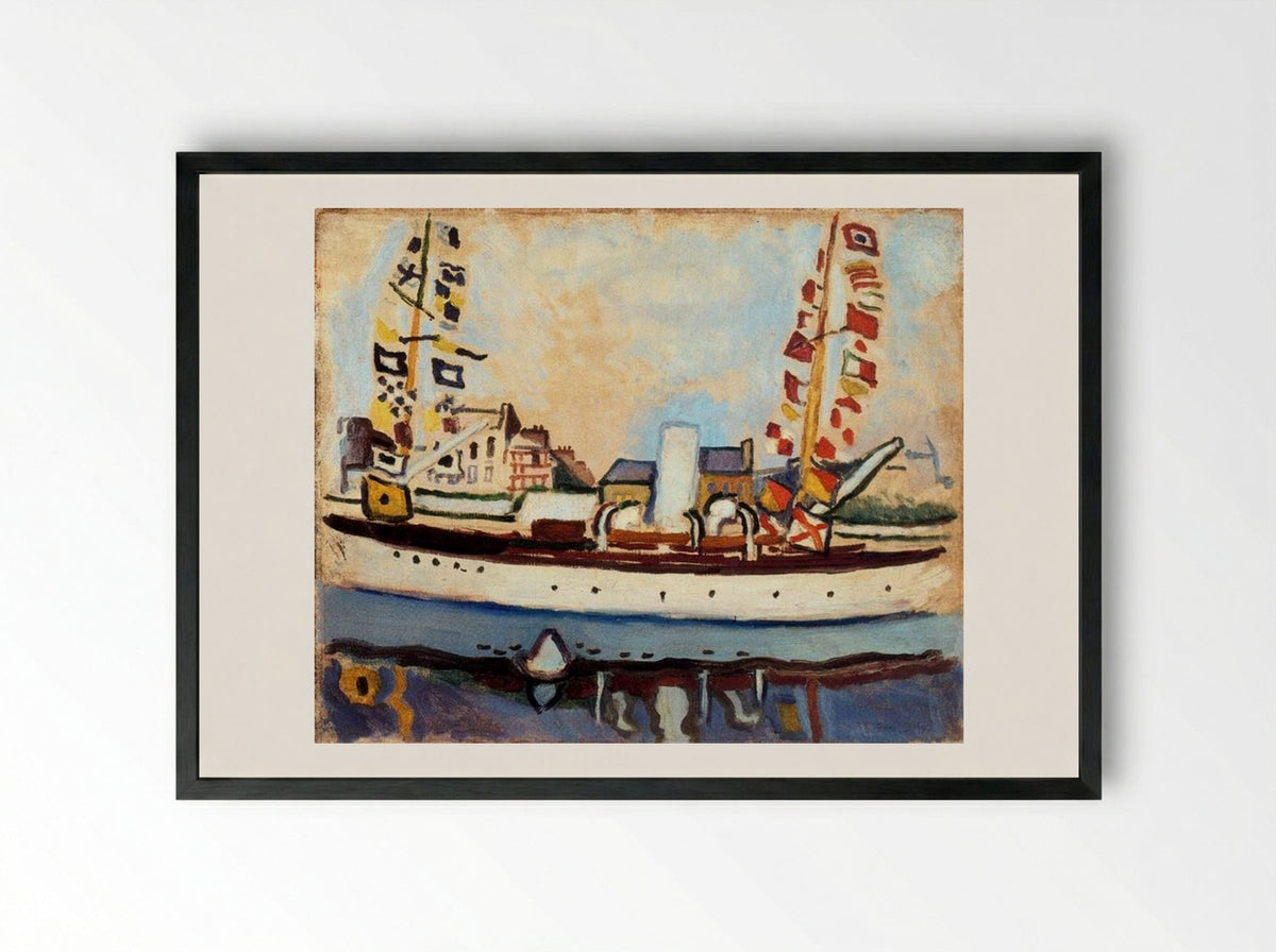 The English Yacht - Raoul Dufy - Framed Print Black