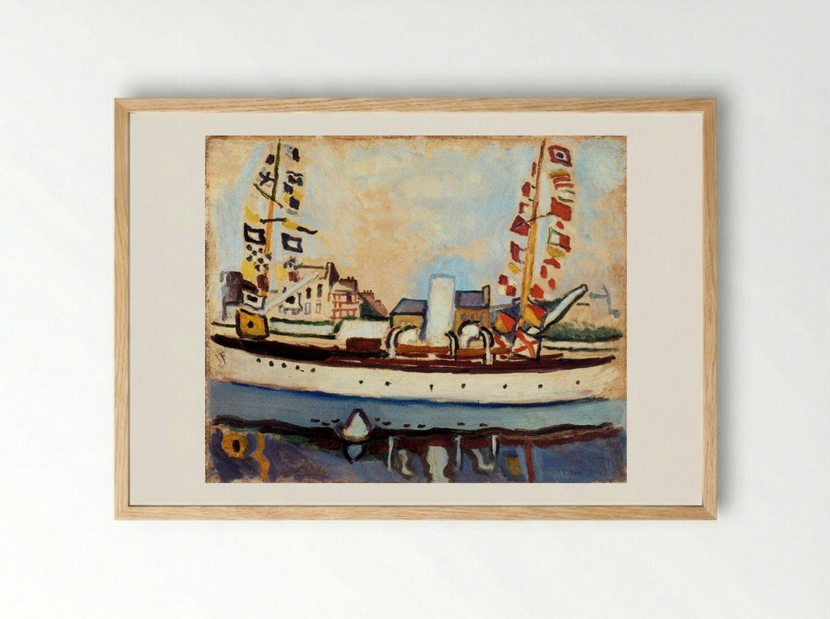 The English Yacht - Raoul Dufy - Framed Print Wood