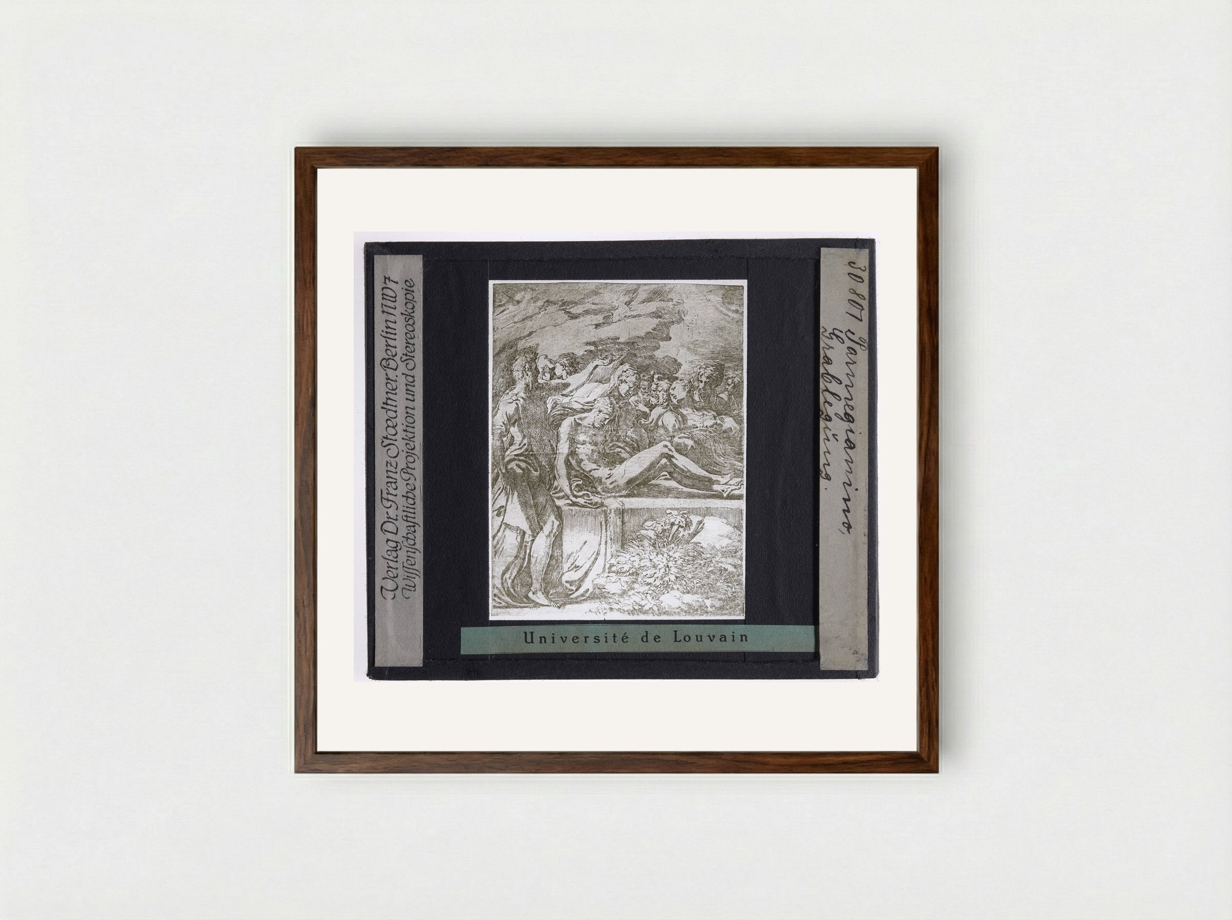 The Entombment of Christ - Parmigianino - Framed Print Dark Wood