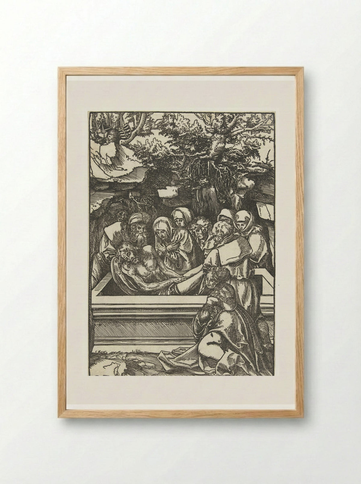 The Entombment of Christ - Lucas Cranach the Elder - Framed Print Wood