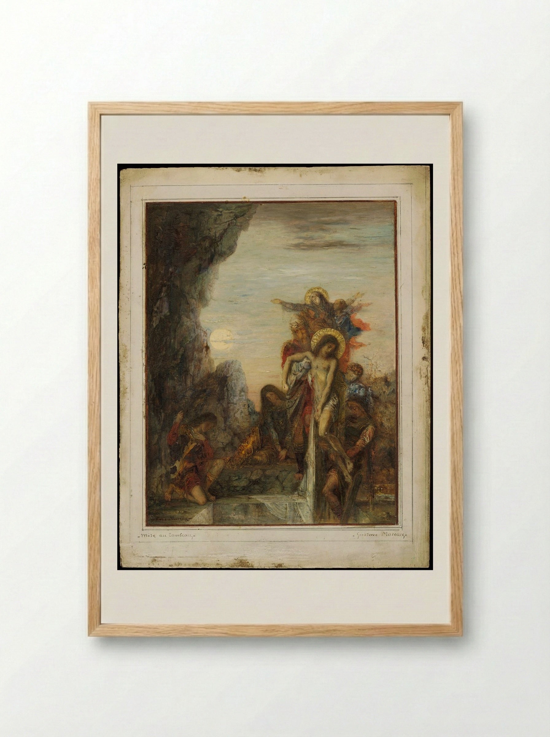 The Entombment - Gustave Moreau - Framed Print Wood