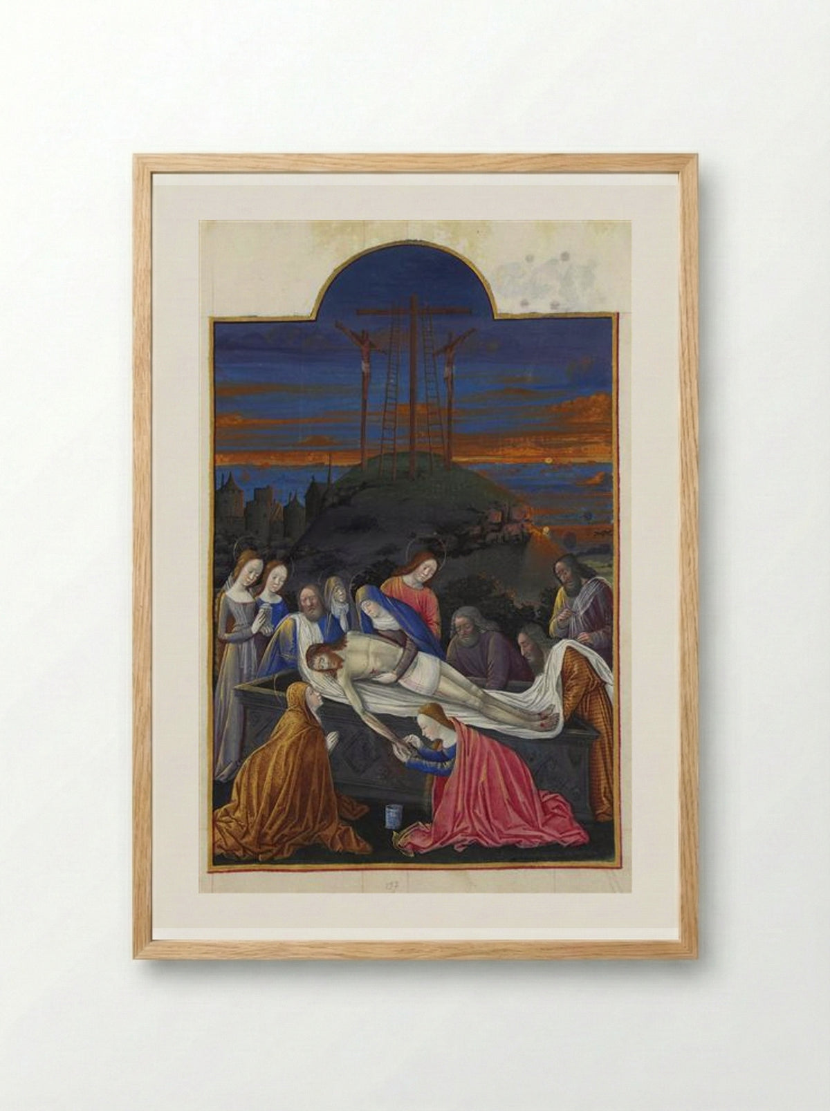 The Entombment - Limbourg brothers - Framed Print Wood