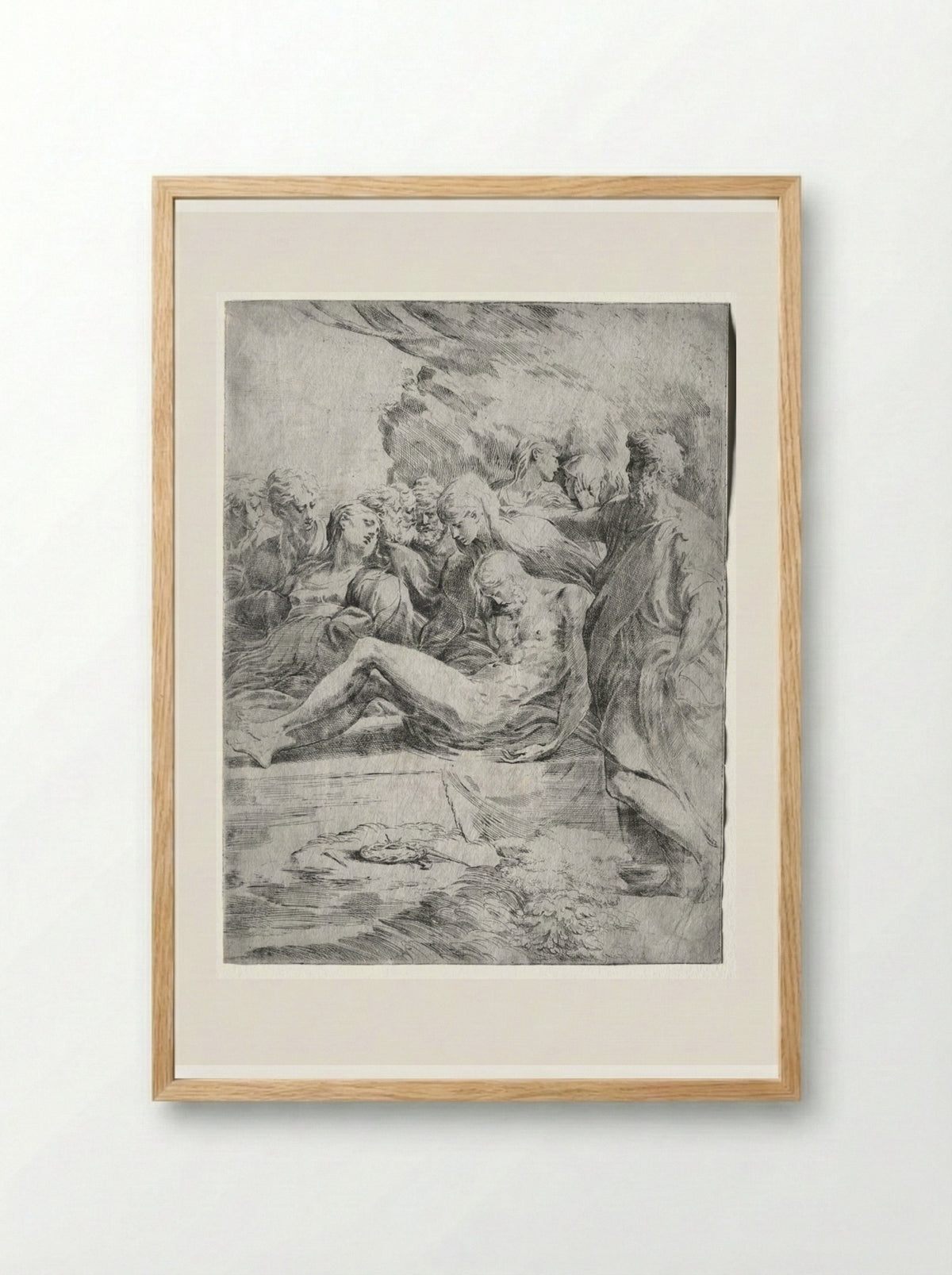 The Entombment - Parmigianino - Framed Print Wood