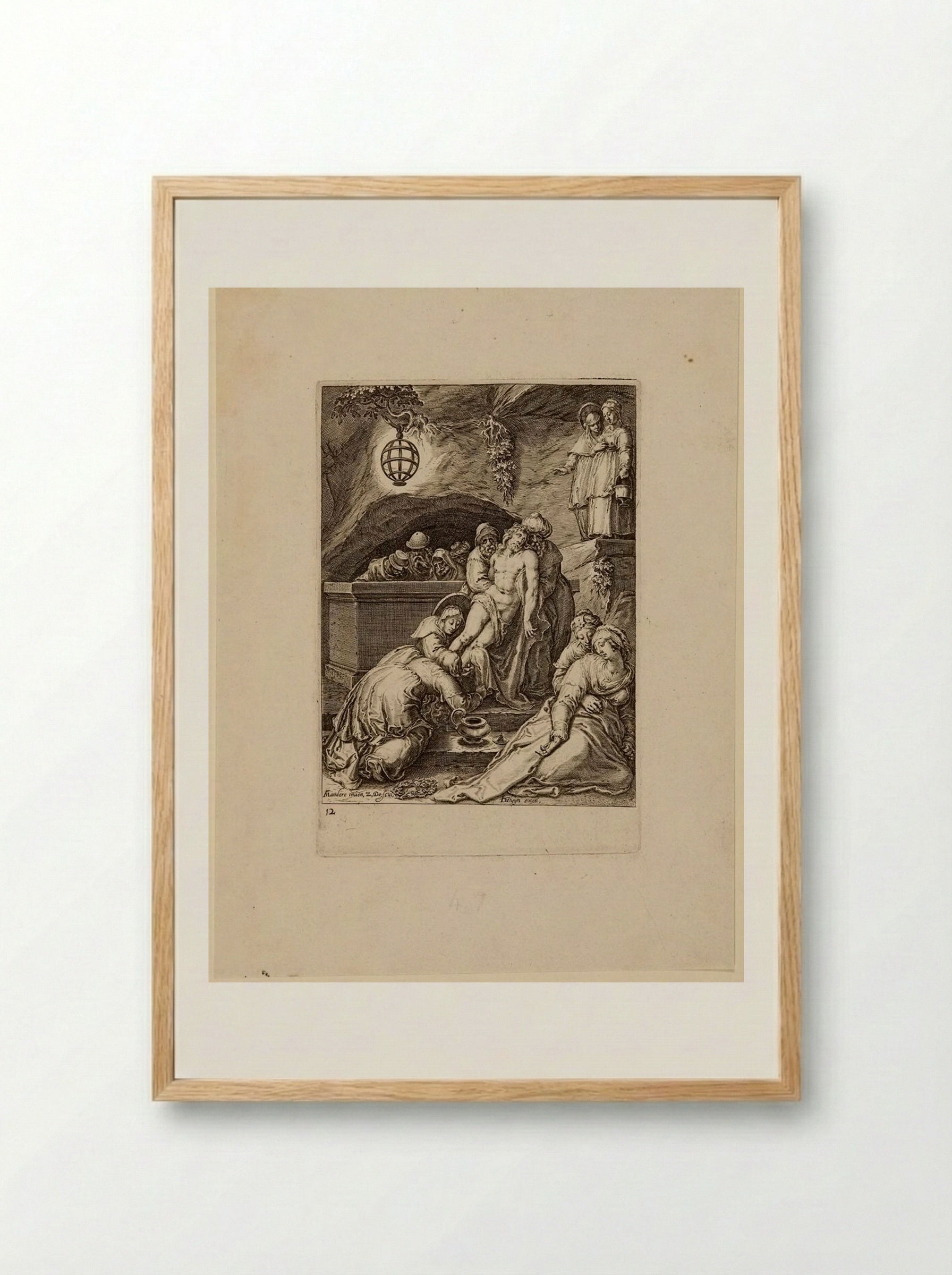 The Entombment - Zacharias Dolendo - Framed Print Wood