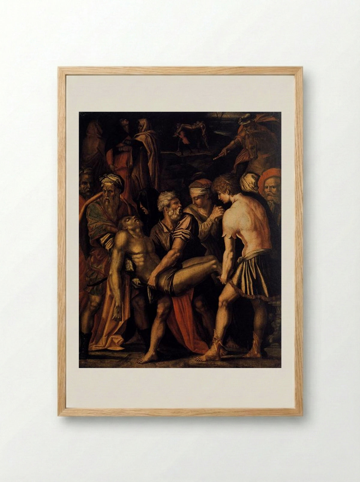 The Entombment - Giorgio Vasari - Framed Print Wood
