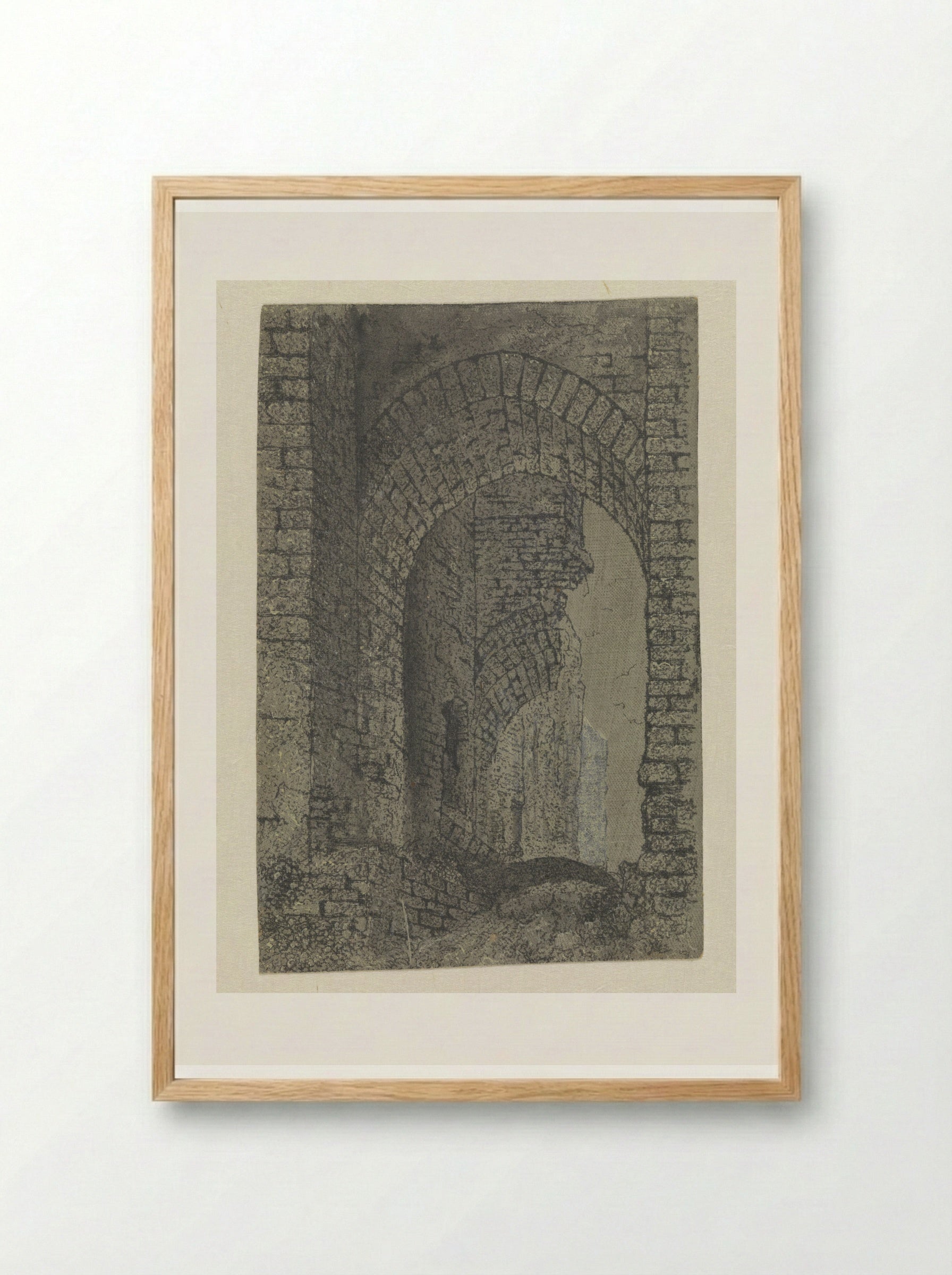 The Entrance Gate of the Ruins of Brederode Castle - Hercules Segers - Framed Print Wood