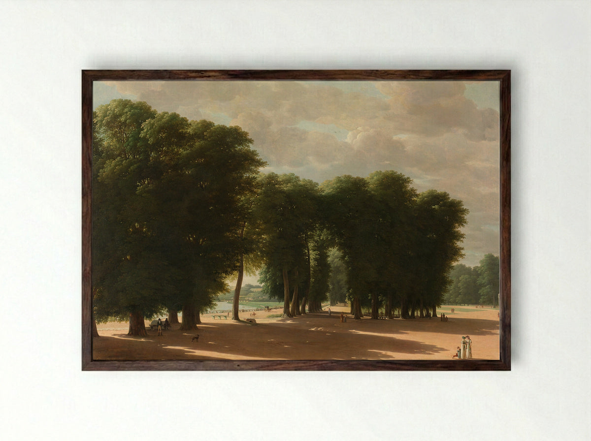 The Entrance to the Park of Saint-Cloud, Paris - Pieter Rudolph Kleijn - Framed Print Dark Wood