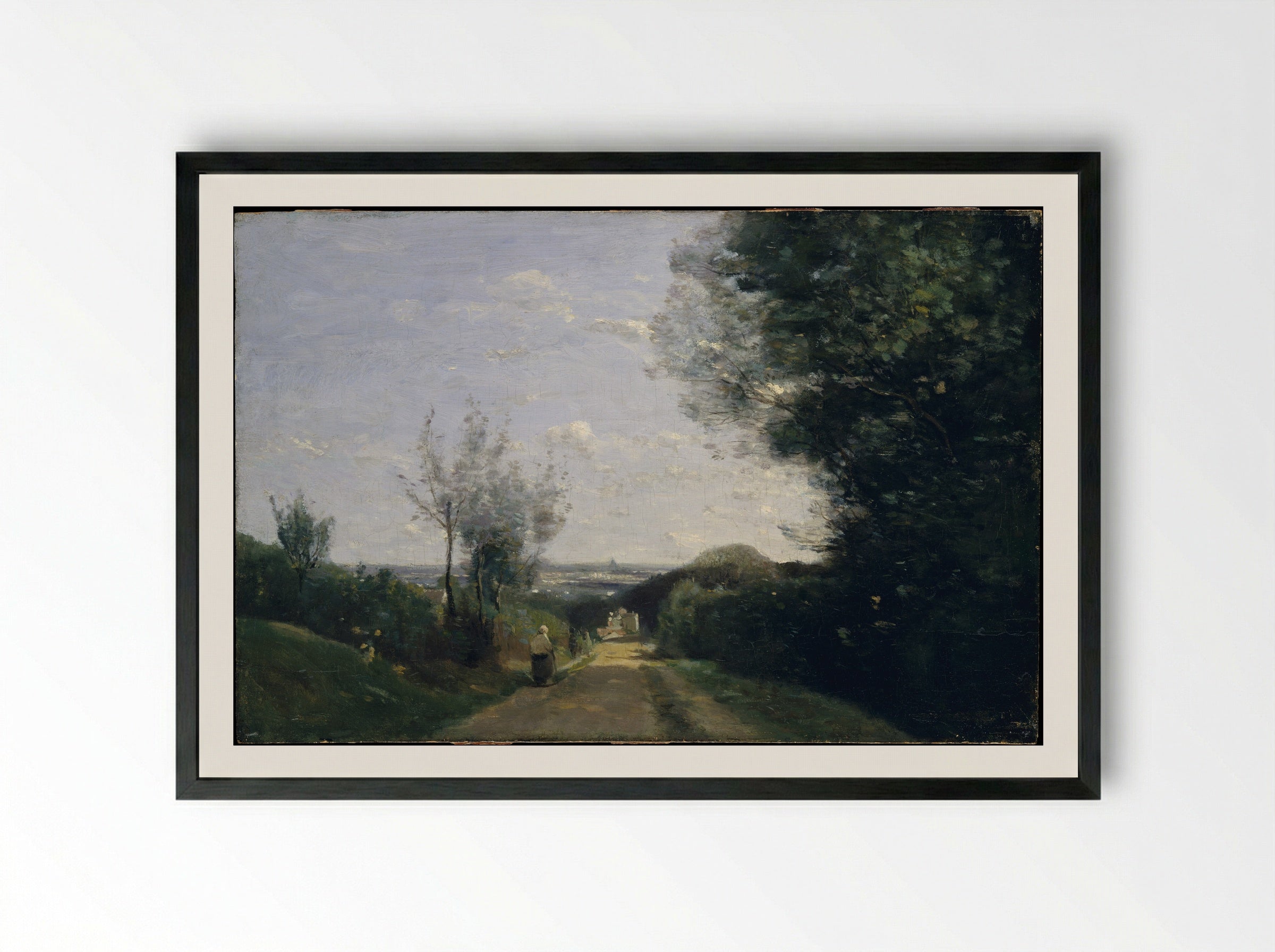 The Environs of Paris - Camille Corot - Framed Print Black